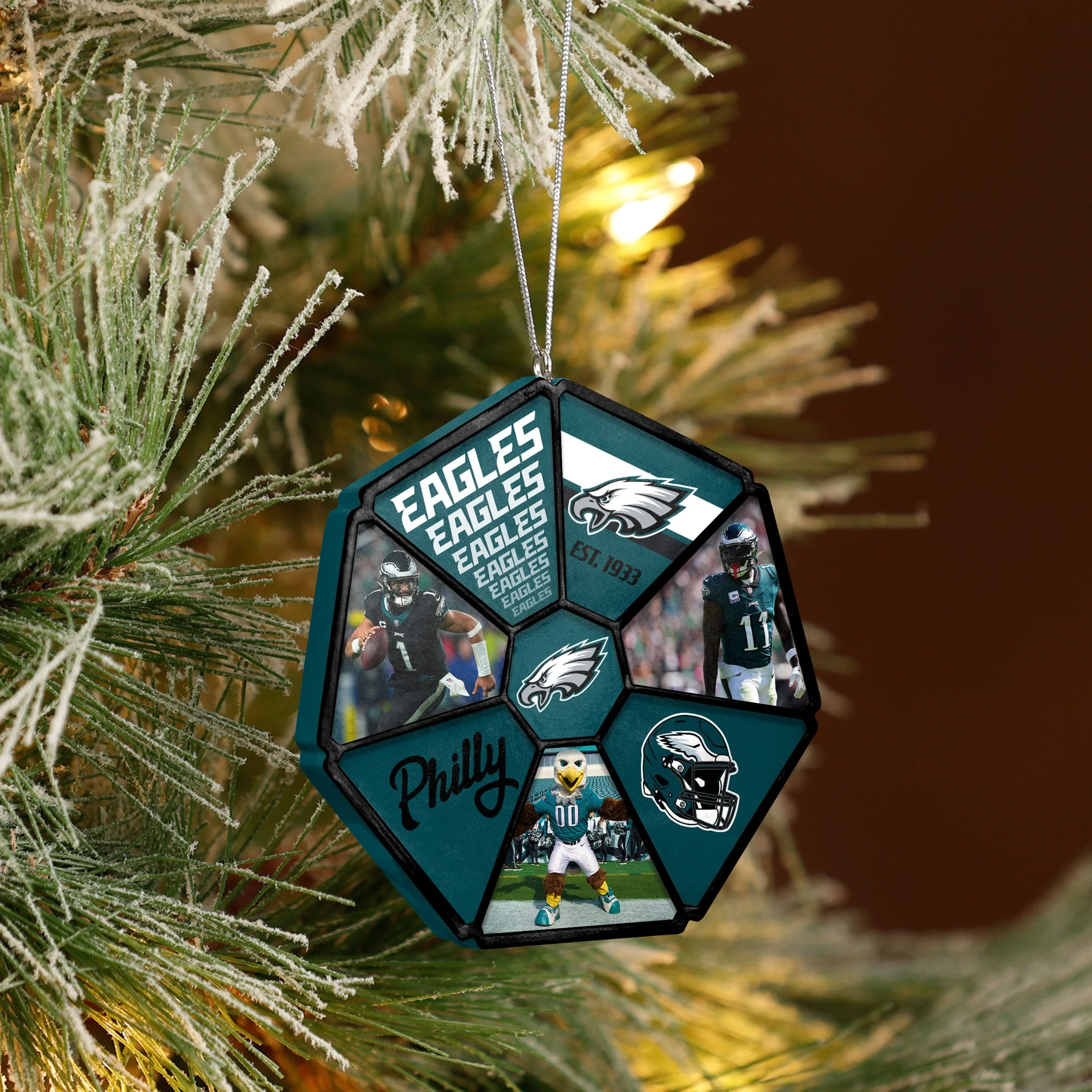 Philadelphia Eagles NFL Team Wheel Ornament - Image 3