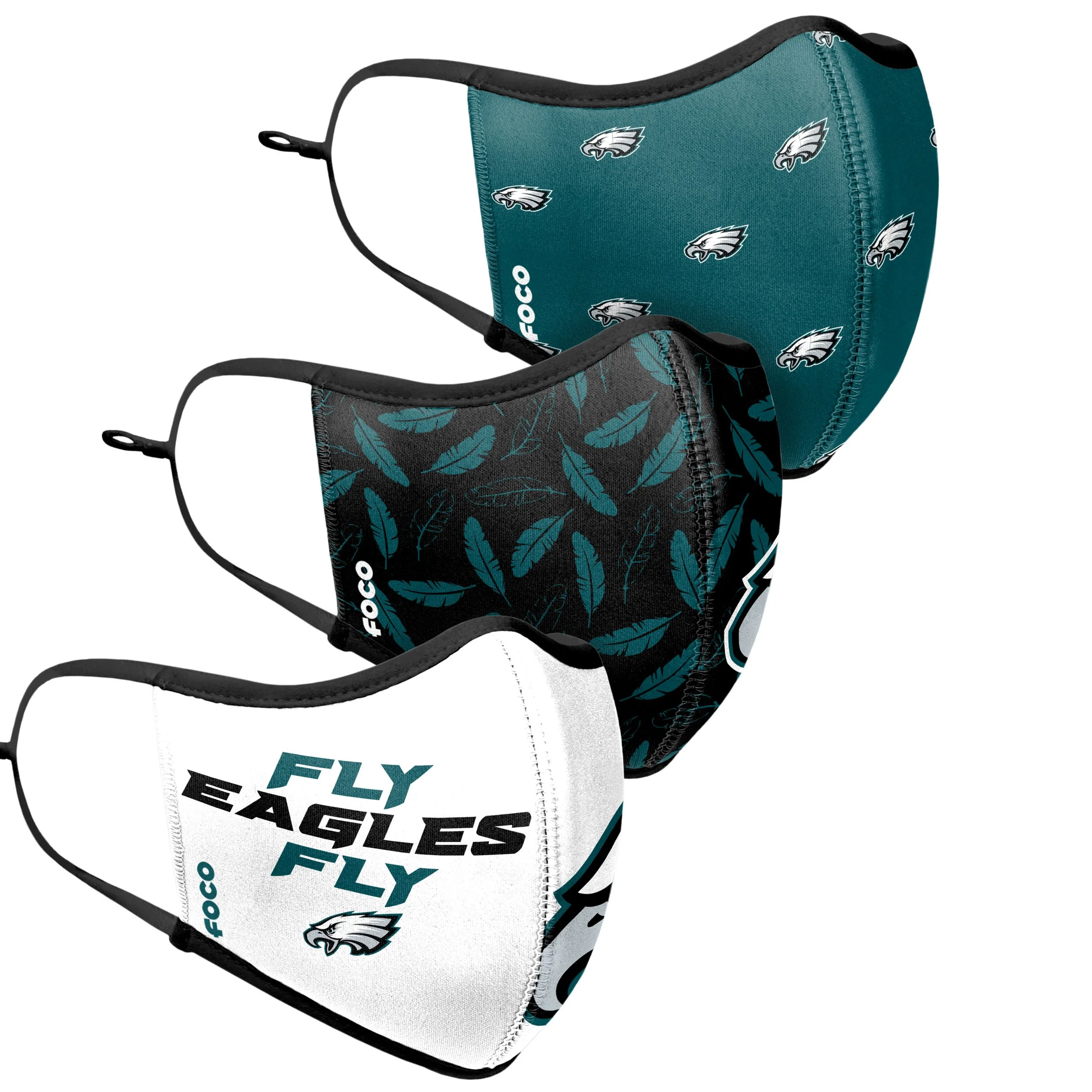Philadelphia Eagles NFL Thematic Sport 3 Pack Face Cover - Image 3