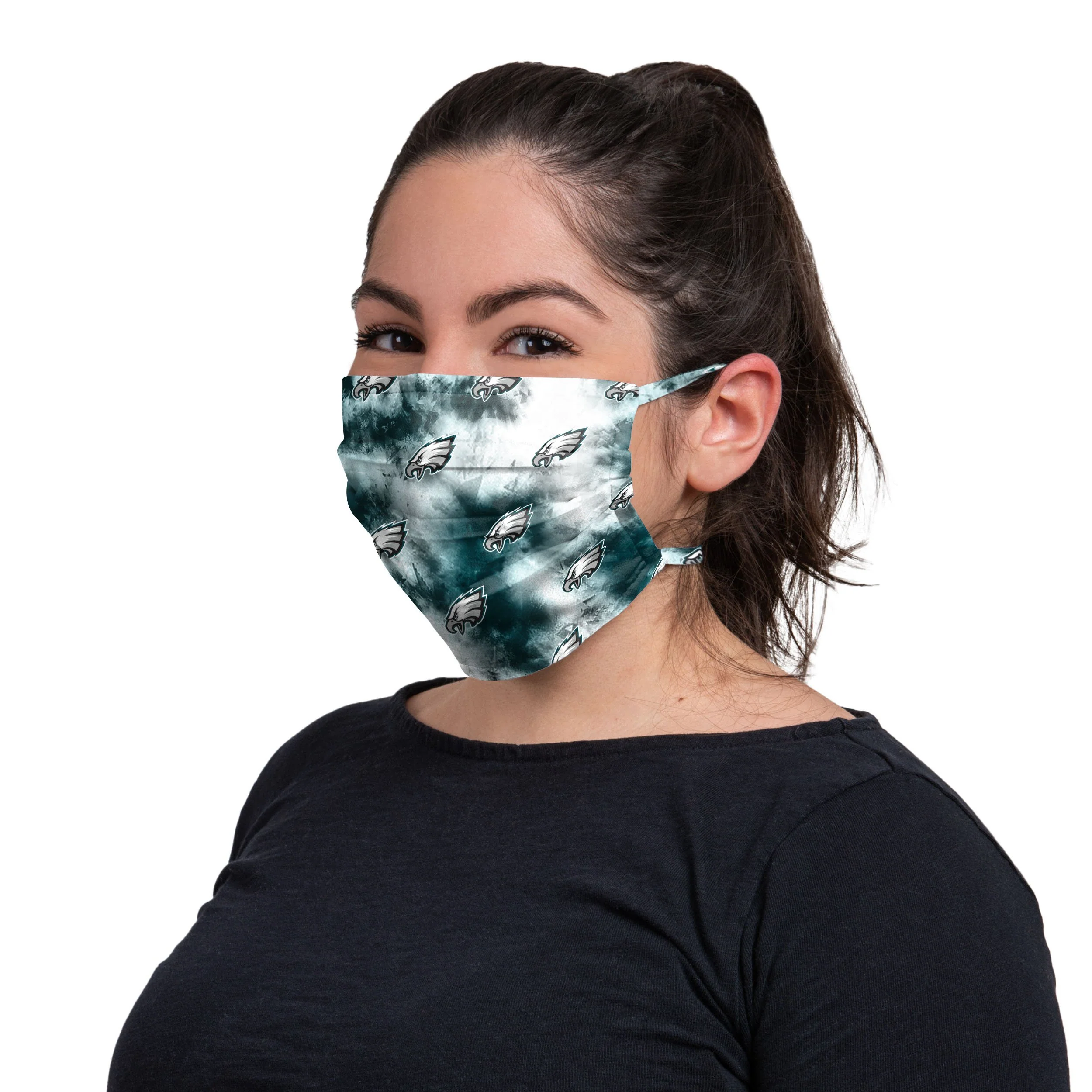 Philadelphia Eagles NFL Tie-Dye Tie-Back Face Cover - Image 3