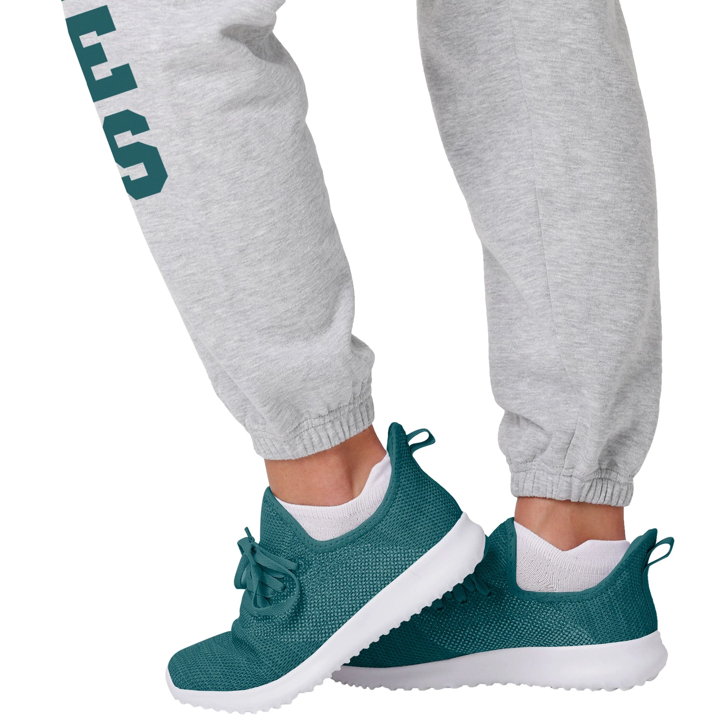 Philadelphia Eagles NFL Womens Big Wordmark Gray Sweatpants - Image 4