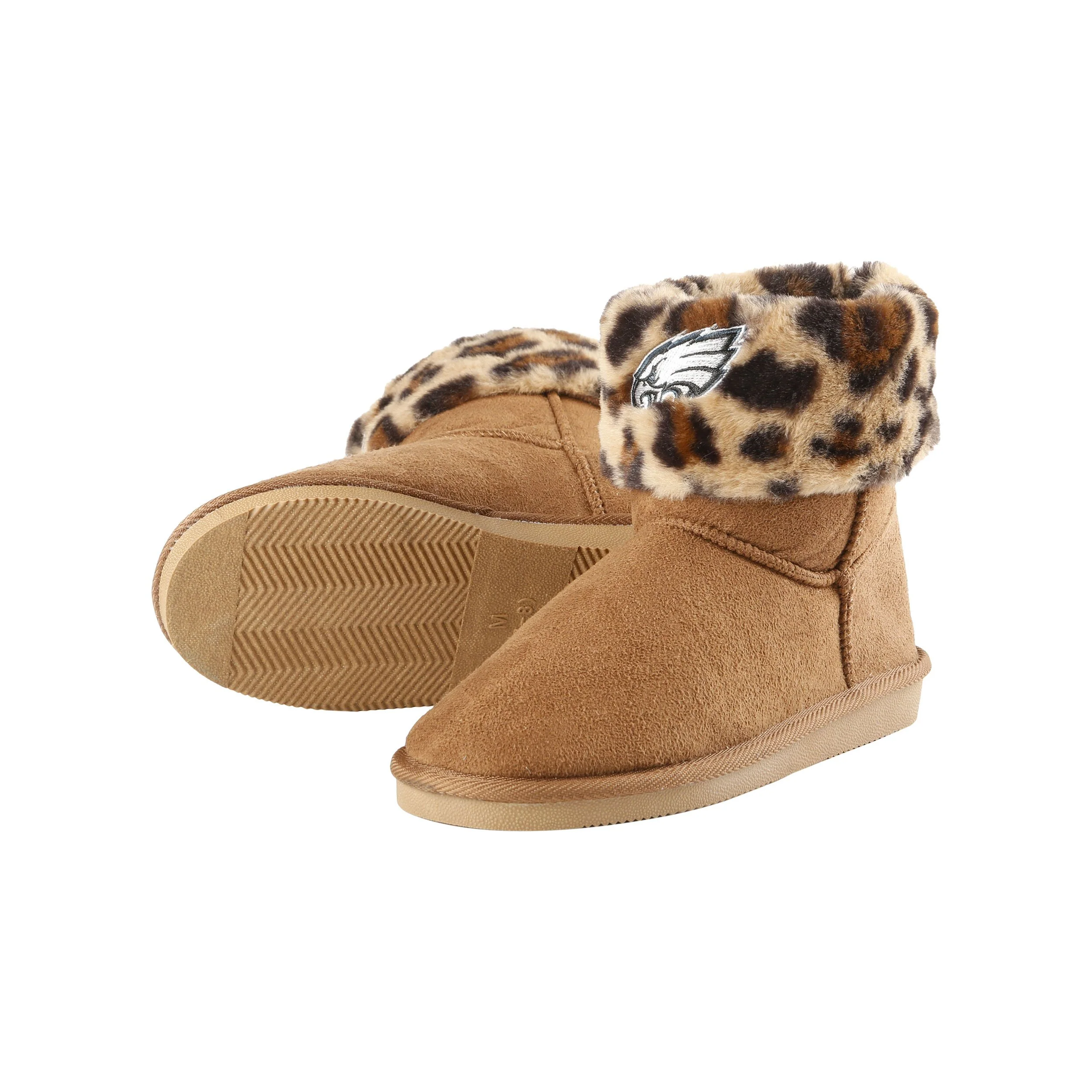 Philadelphia Eagles NFL Womens Cheetah Fur Boots - Image 4