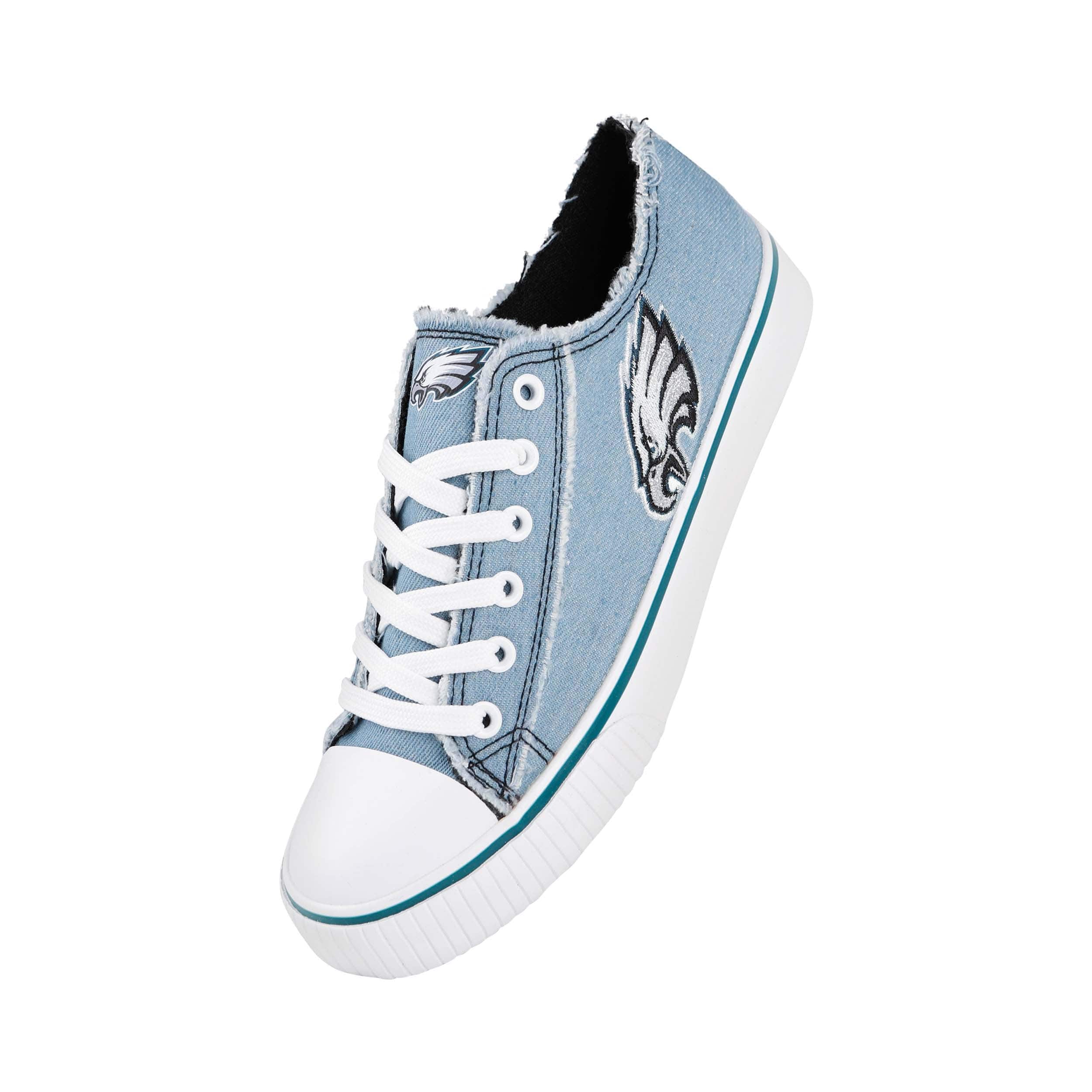 Philadelphia Eagles NFL Womens Denim Low Top Canvas Shoes - Image 2