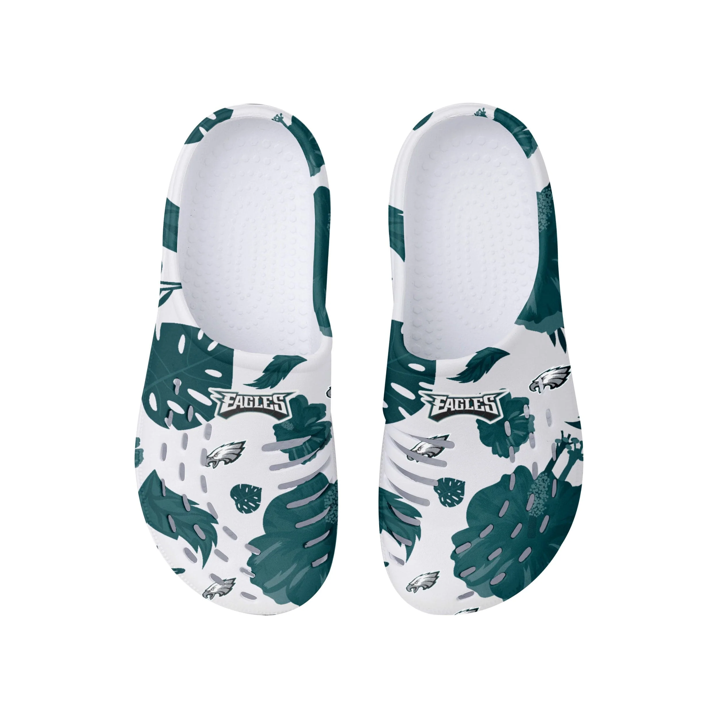 Philadelphia Eagles NFL Womens Floral White Clog - Image 4