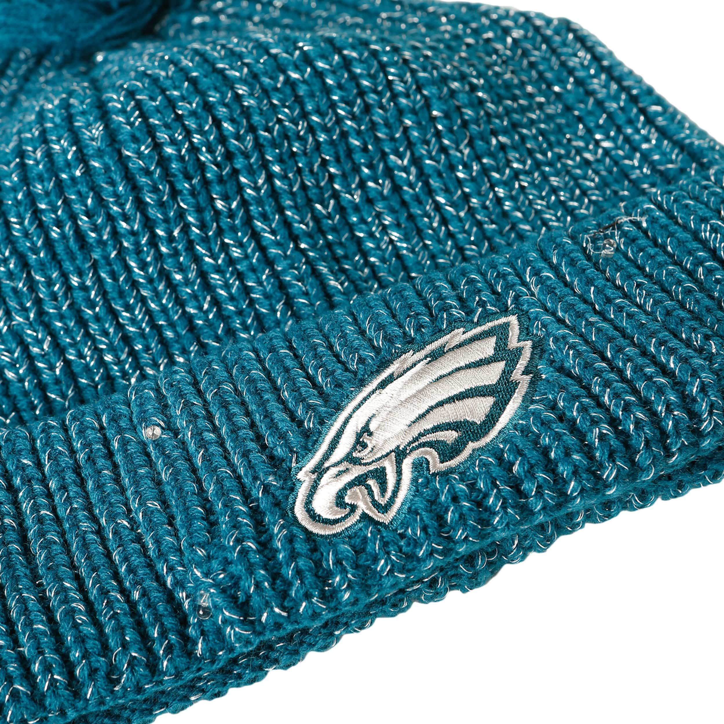 Philadelphia Eagles NFL Womens Glitter Knit Cold Weather Set - Image 3