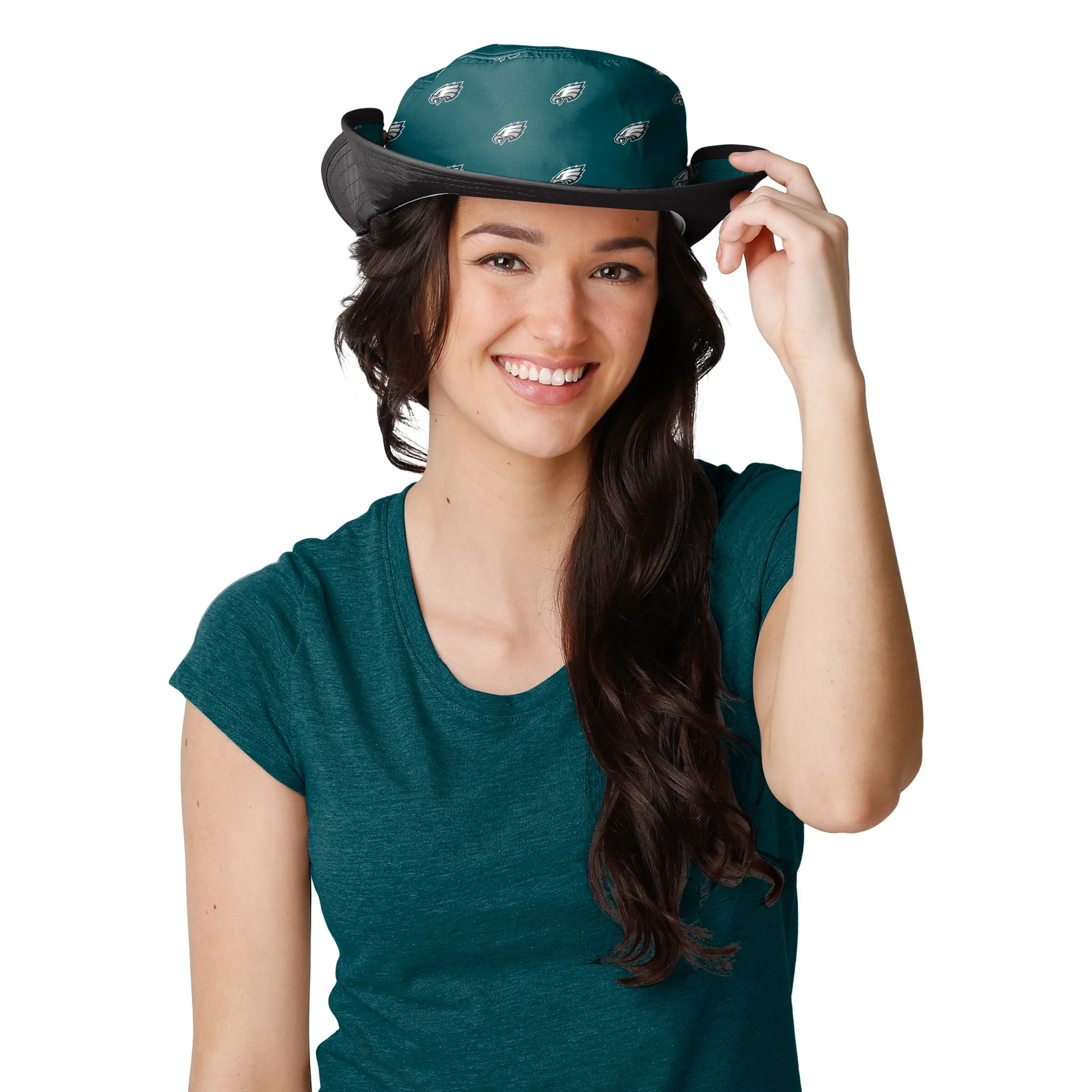 Philadelphia Eagles NFL Womens Mini Print Hybrid Boonie Hat - Image 4