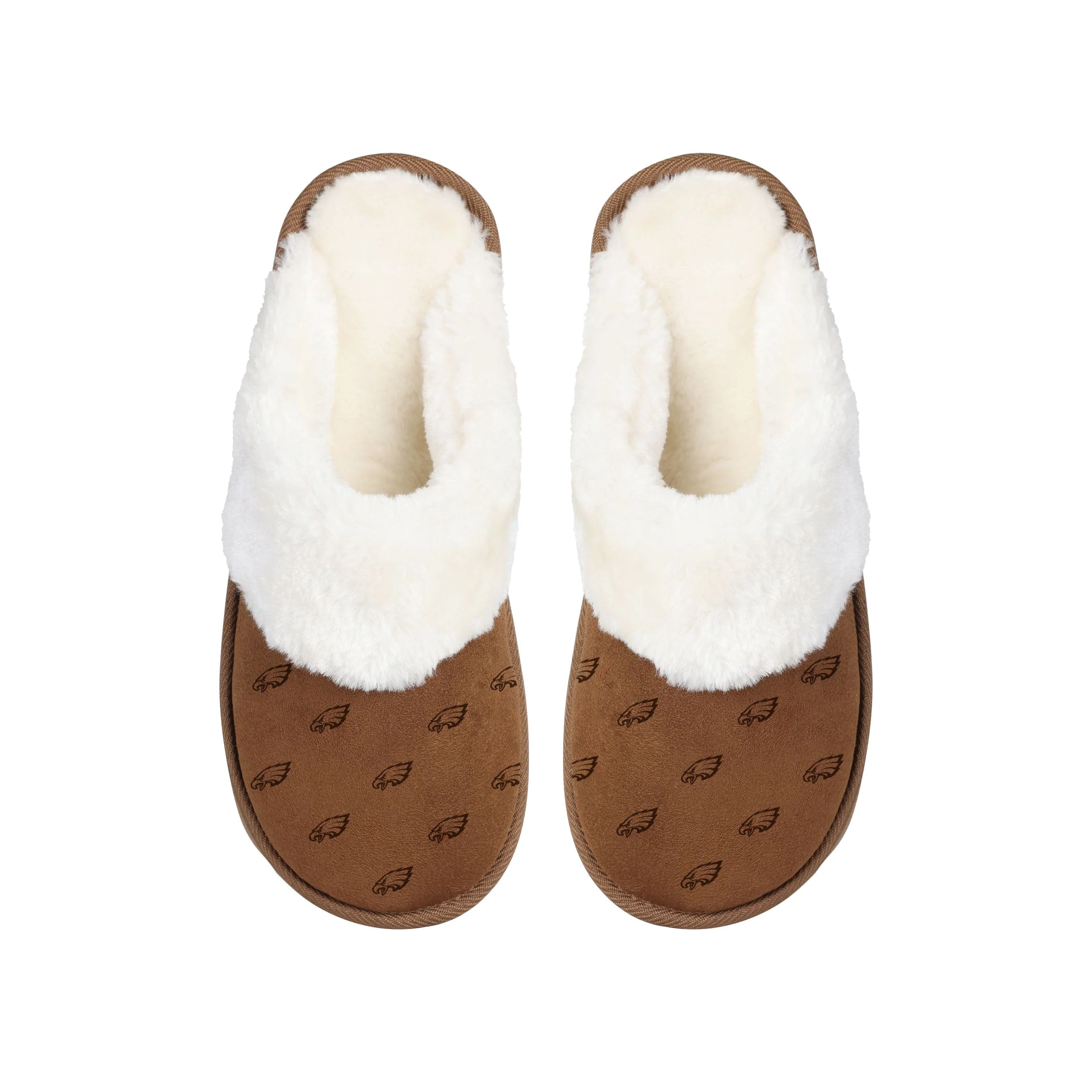 Philadelphia Eagles NFL Womens Repeat Logo Moccasin Slippers - Image 3