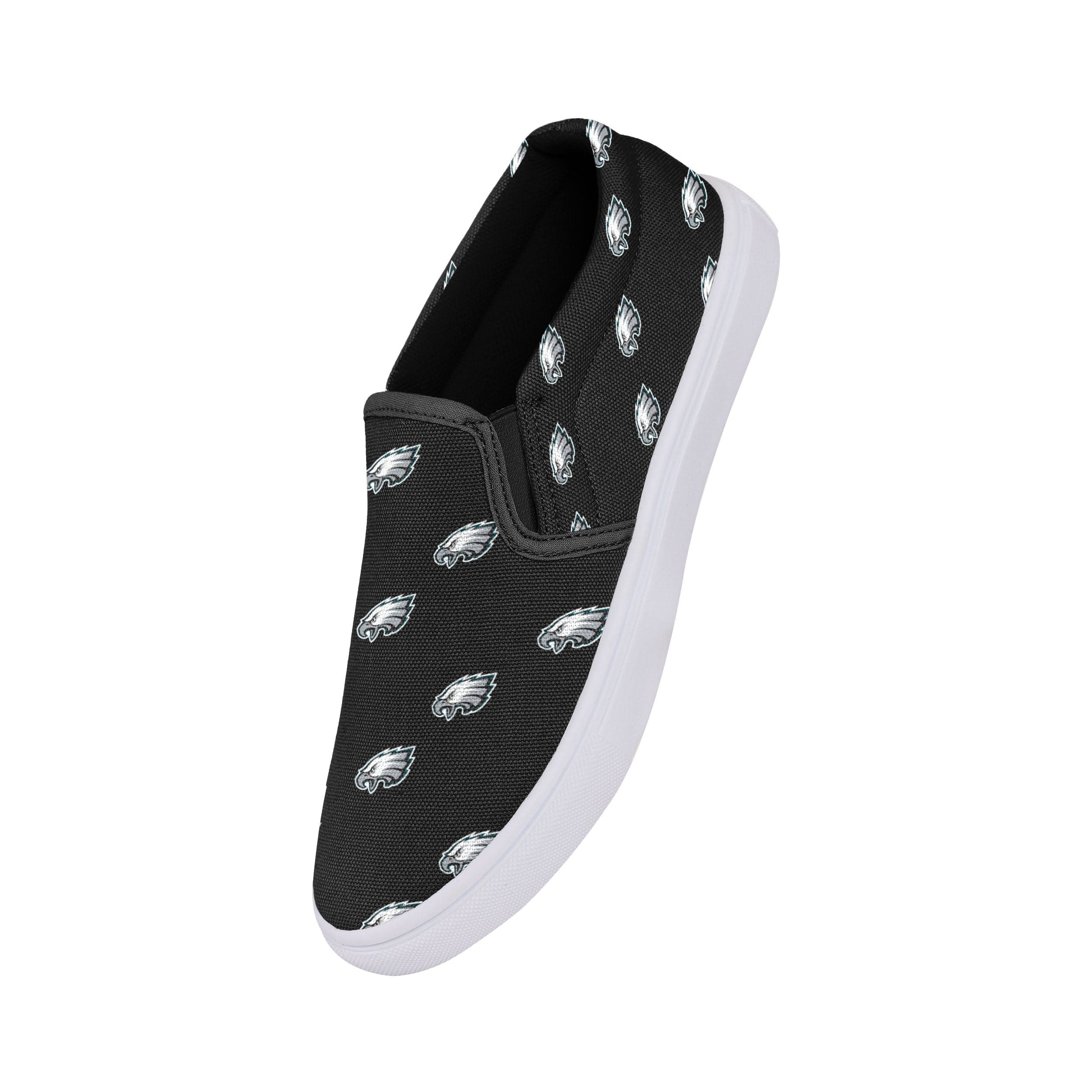 Philadelphia Eagles NFL Womens Repeat Logo Slip On Canvas Shoe - Image 2