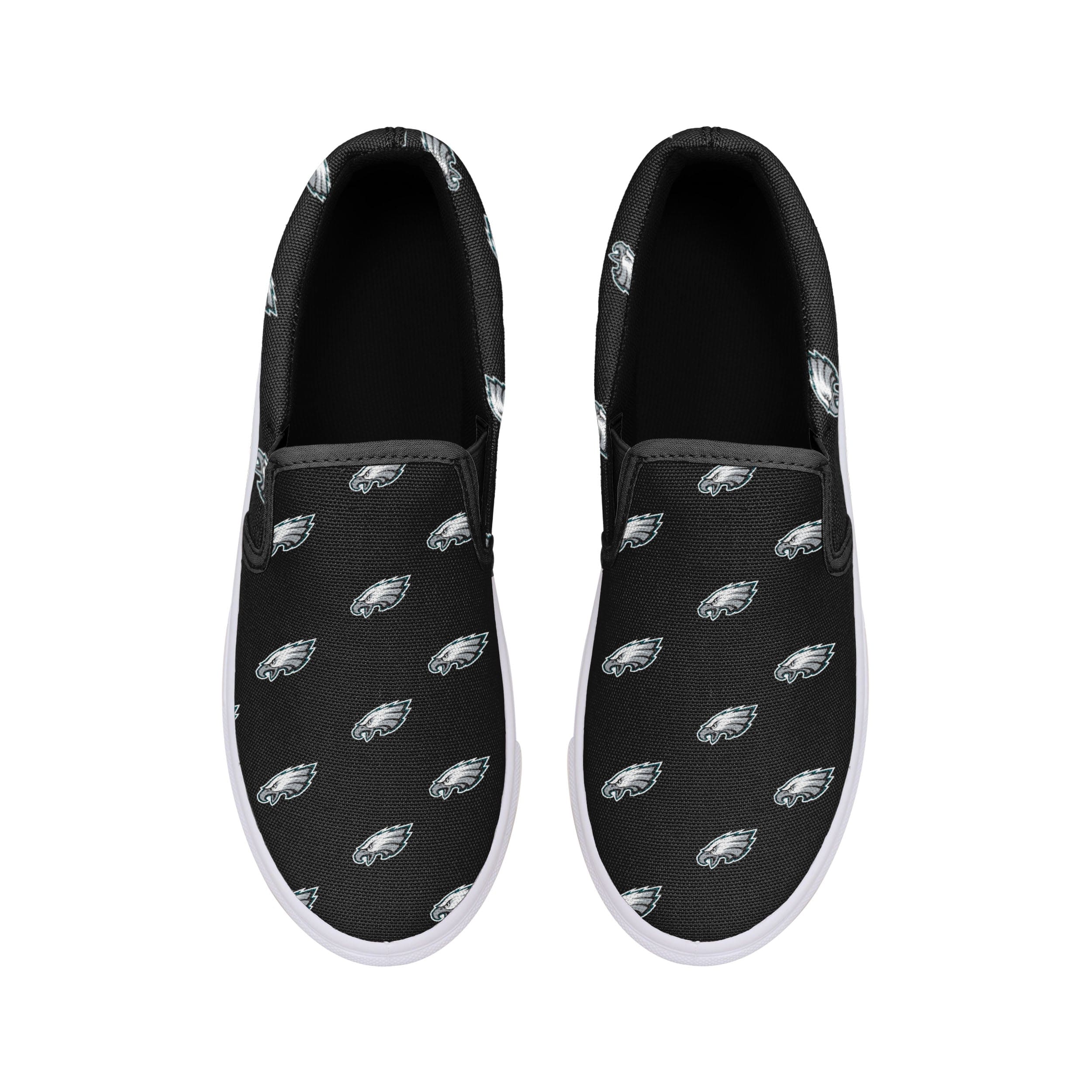 Philadelphia Eagles NFL Womens Repeat Logo Slip On Canvas Shoe - Image 3