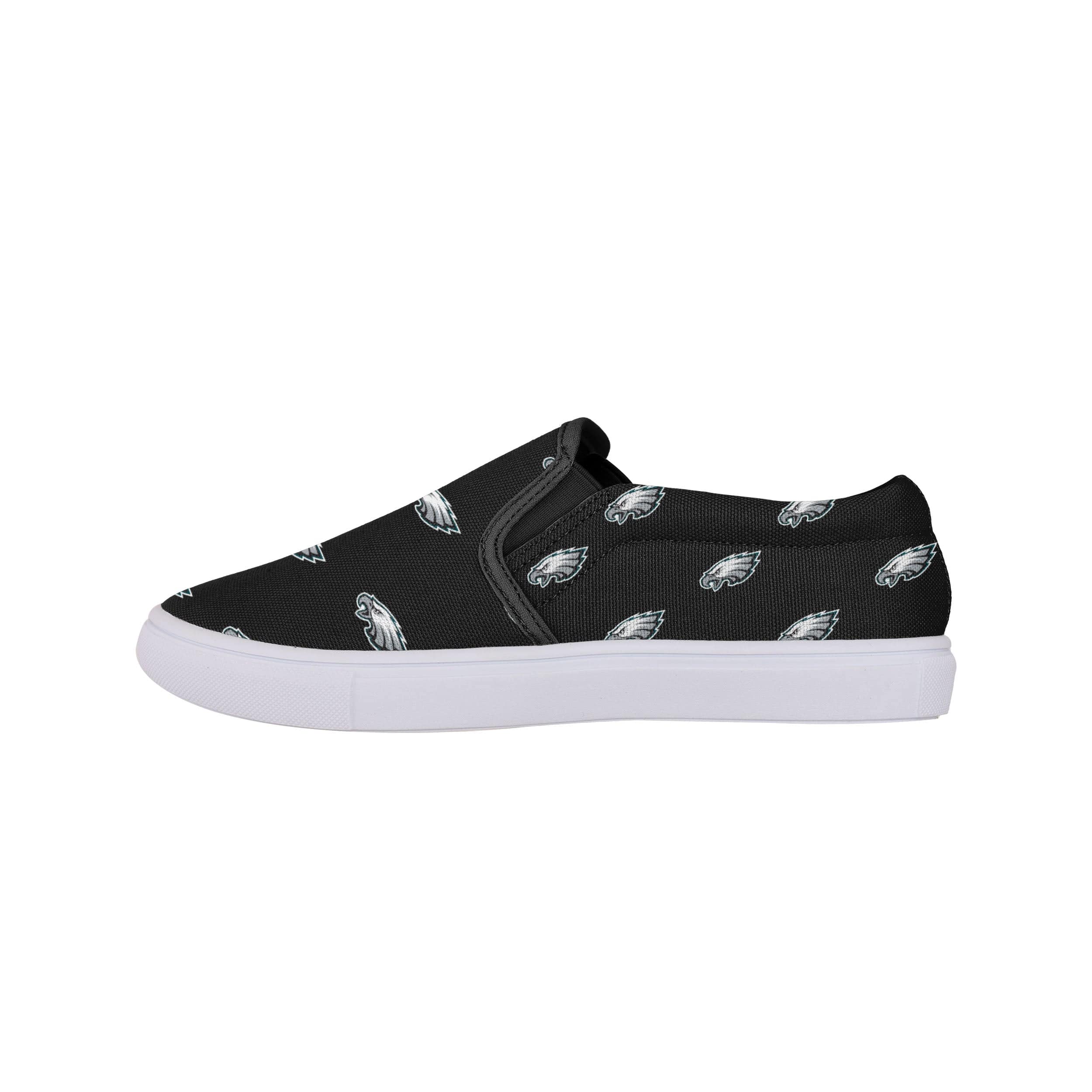 Philadelphia Eagles NFL Womens Repeat Logo Slip On Canvas Shoe - Image 4