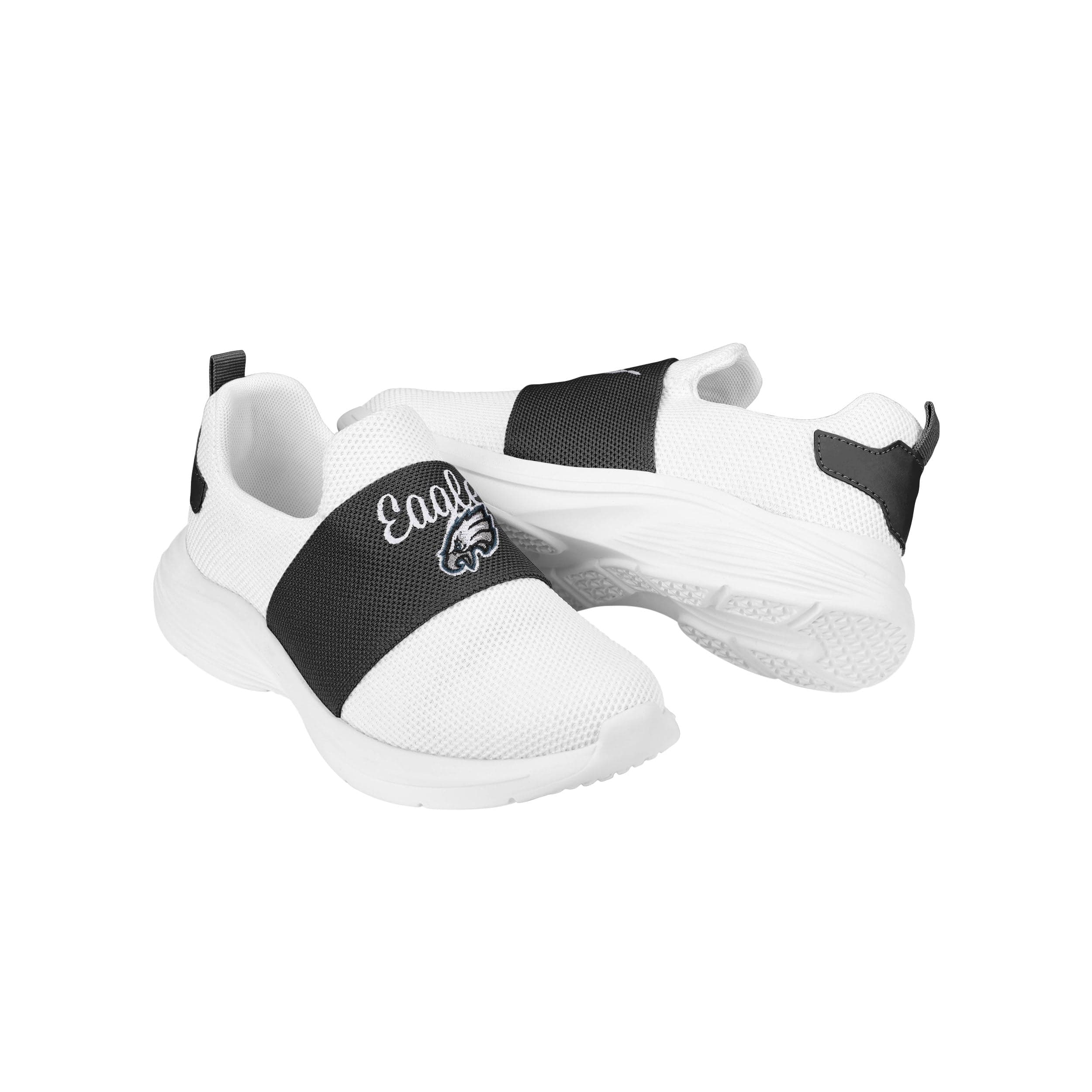 Philadelphia Eagles NFL Womens Script Wordmark White Slip On Sneakers - Image 5