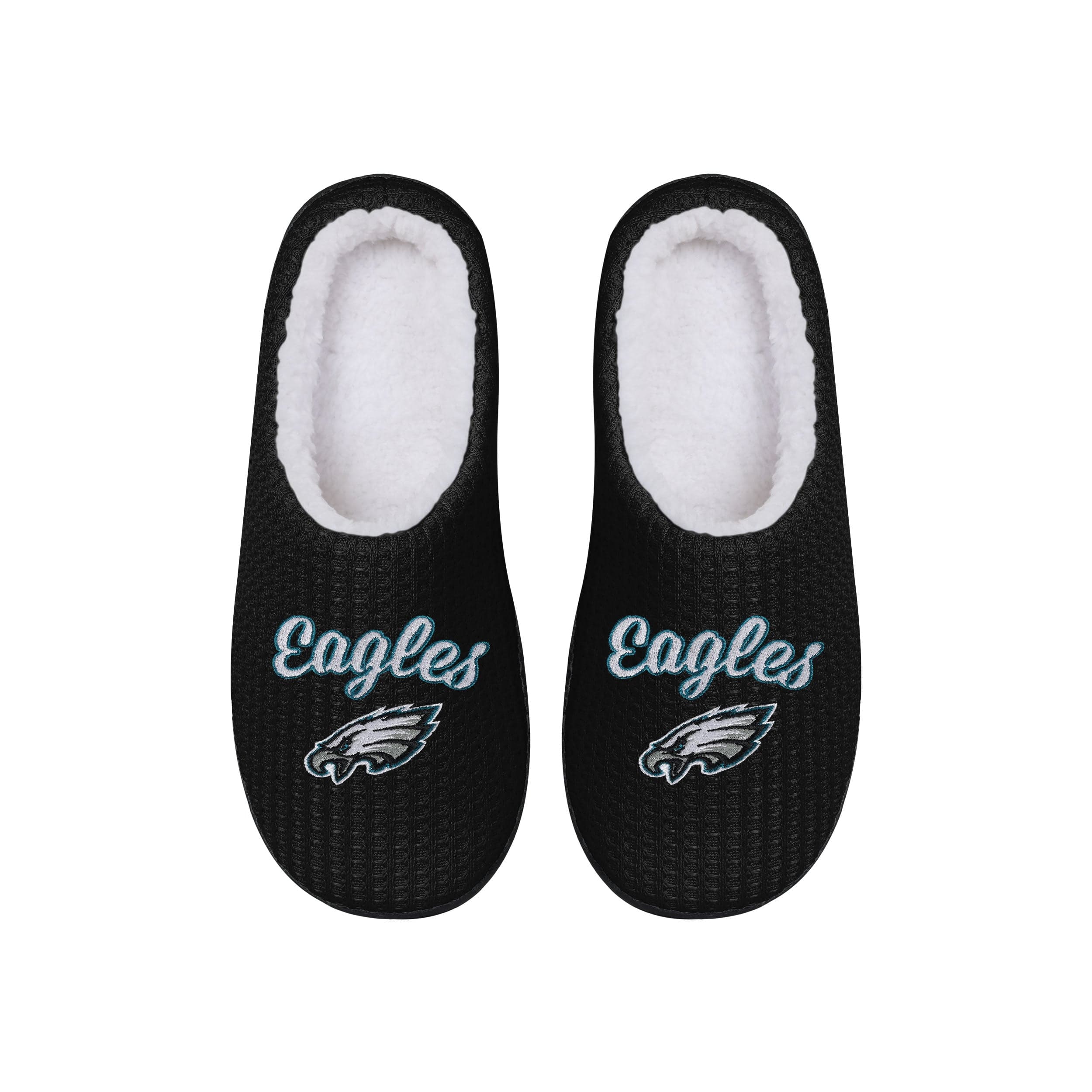Philadelphia Eagles NFL Womens Sherpa Lined Memory Foam Slippers - Image 3