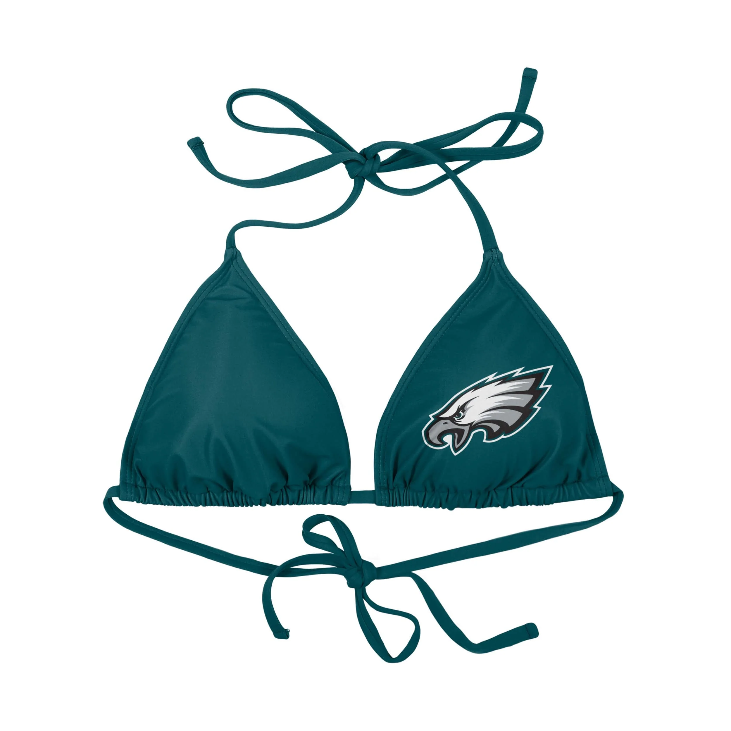 Philadelphia Eagles NFL Womens Solid Logo Bikini Top - Image 2