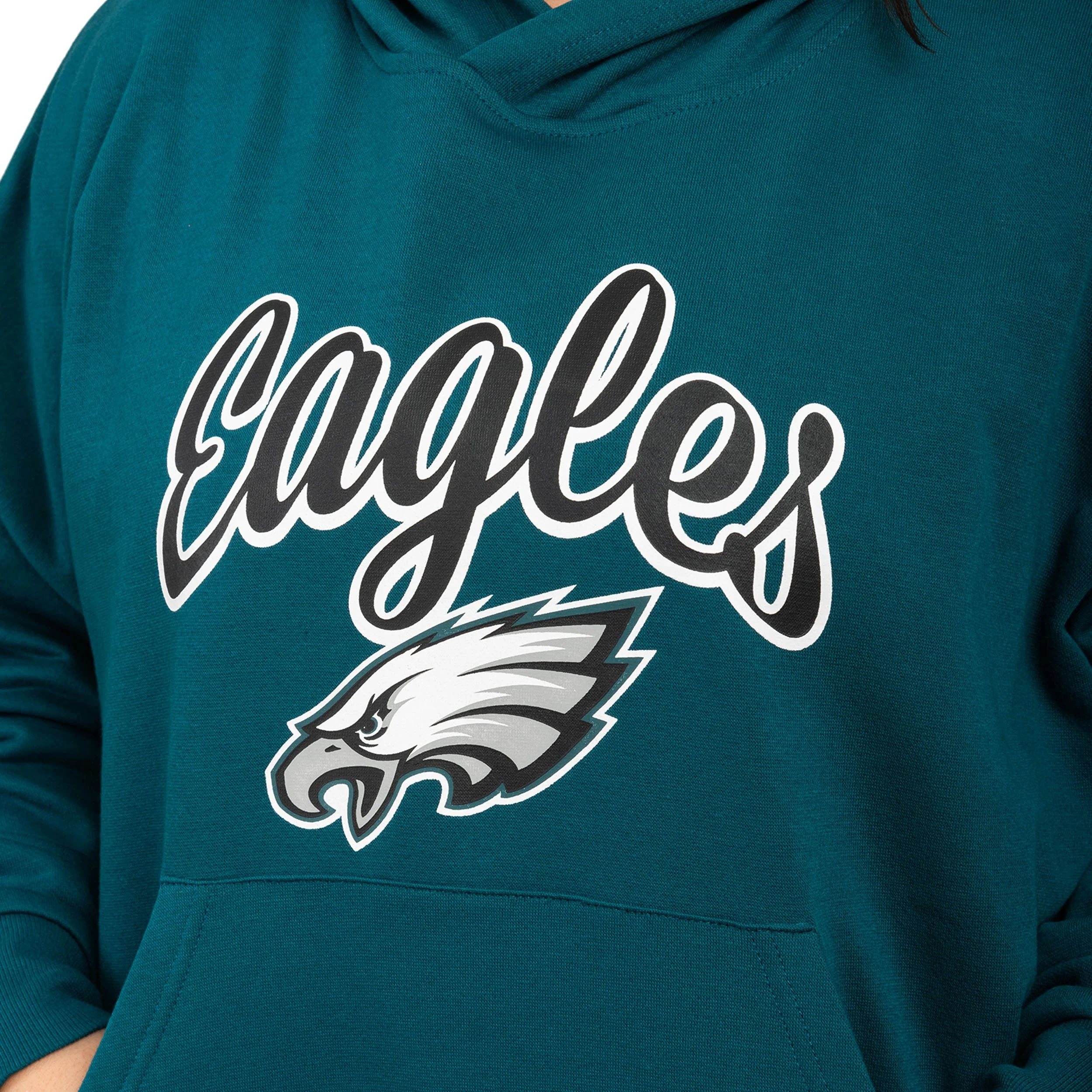 Philadelphia Eagles NFL Womens Solid Oversized Hoodie - Image 3