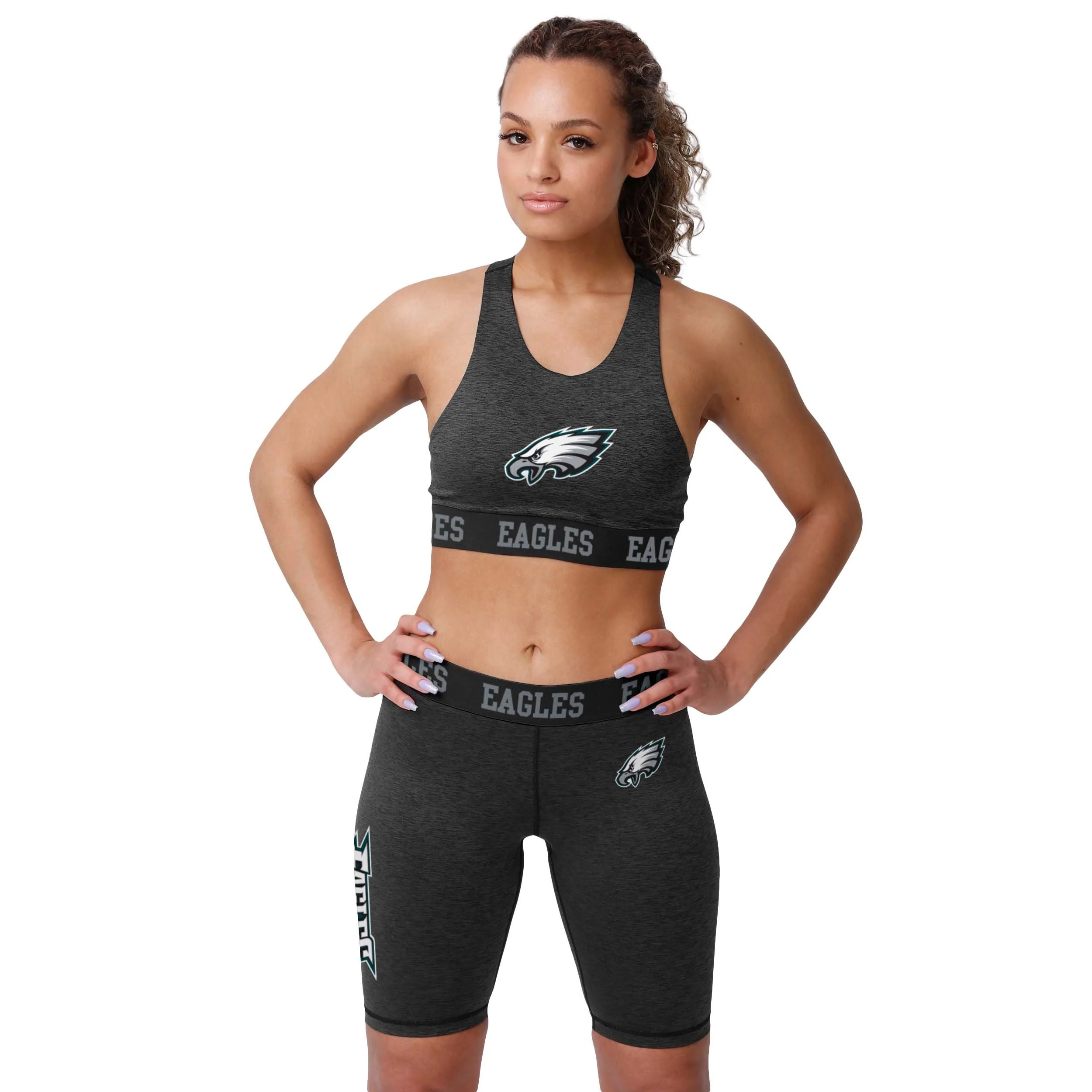Philadelphia Eagles NFL Womens Team Color Static Bike Shorts - Image 4