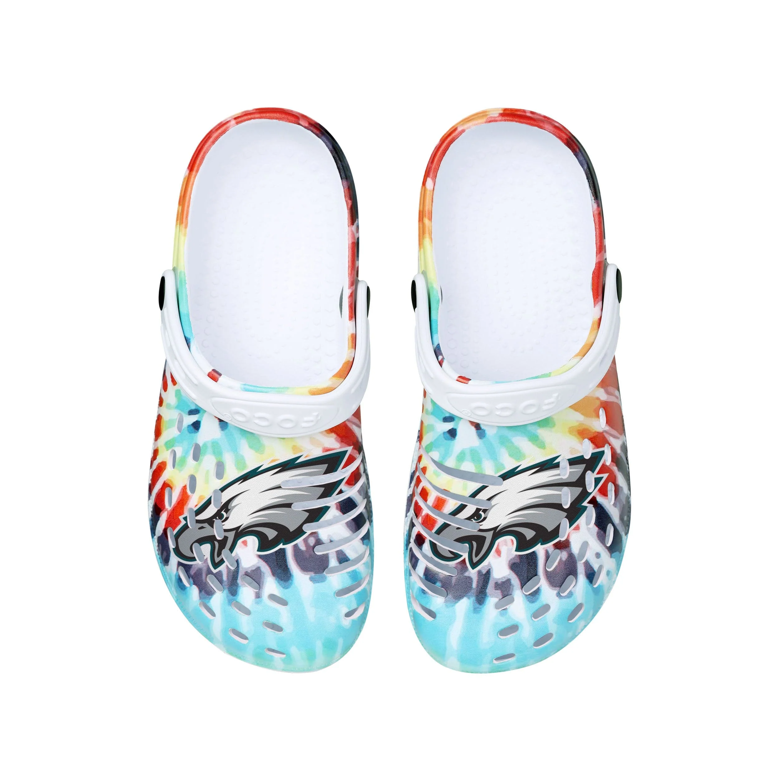 Philadelphia Eagles NFL Womens Tie-Dye Clog With Strap - Image 4