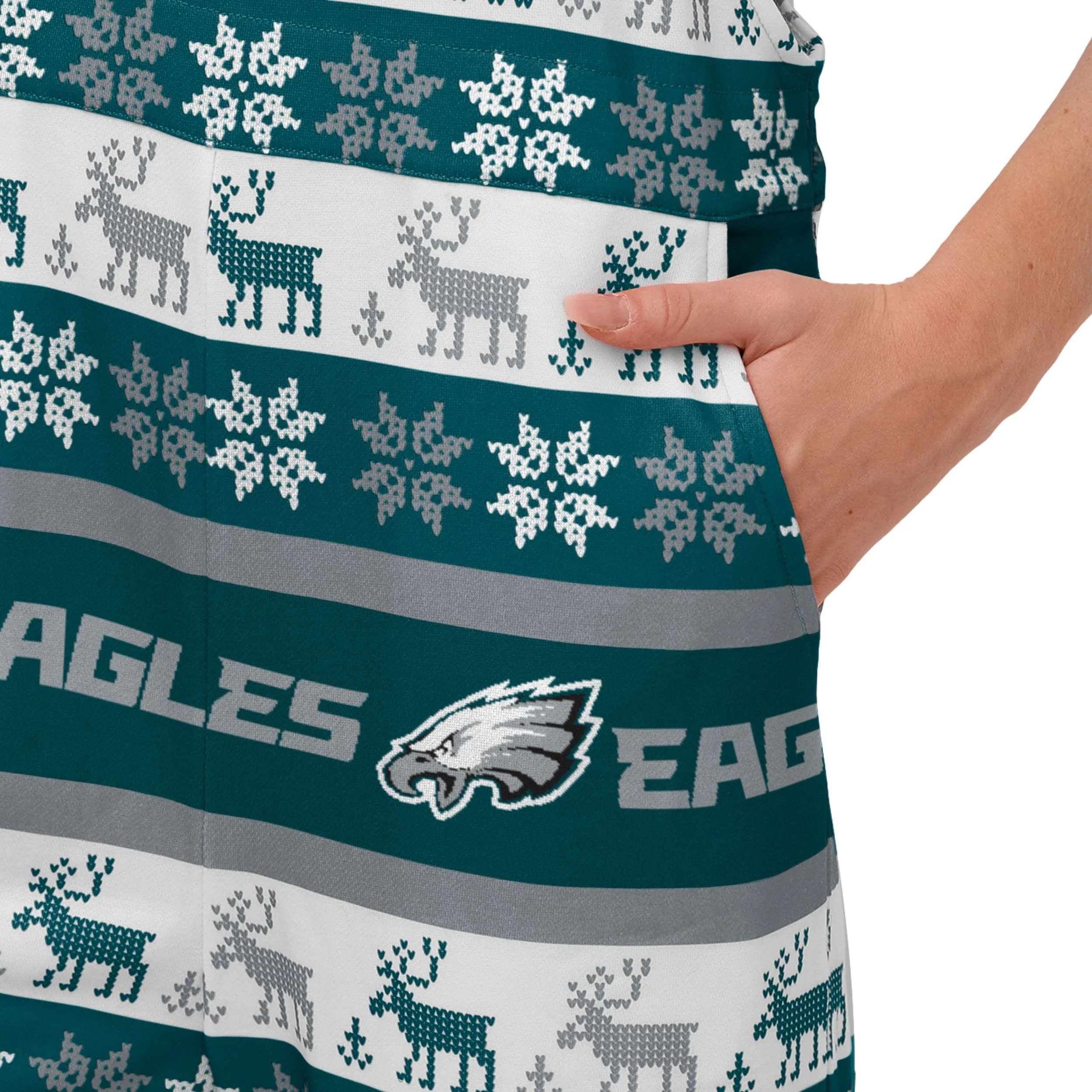Philadelphia Eagles NFL Womens Ugly Home Gating Bib Overalls - Image 5