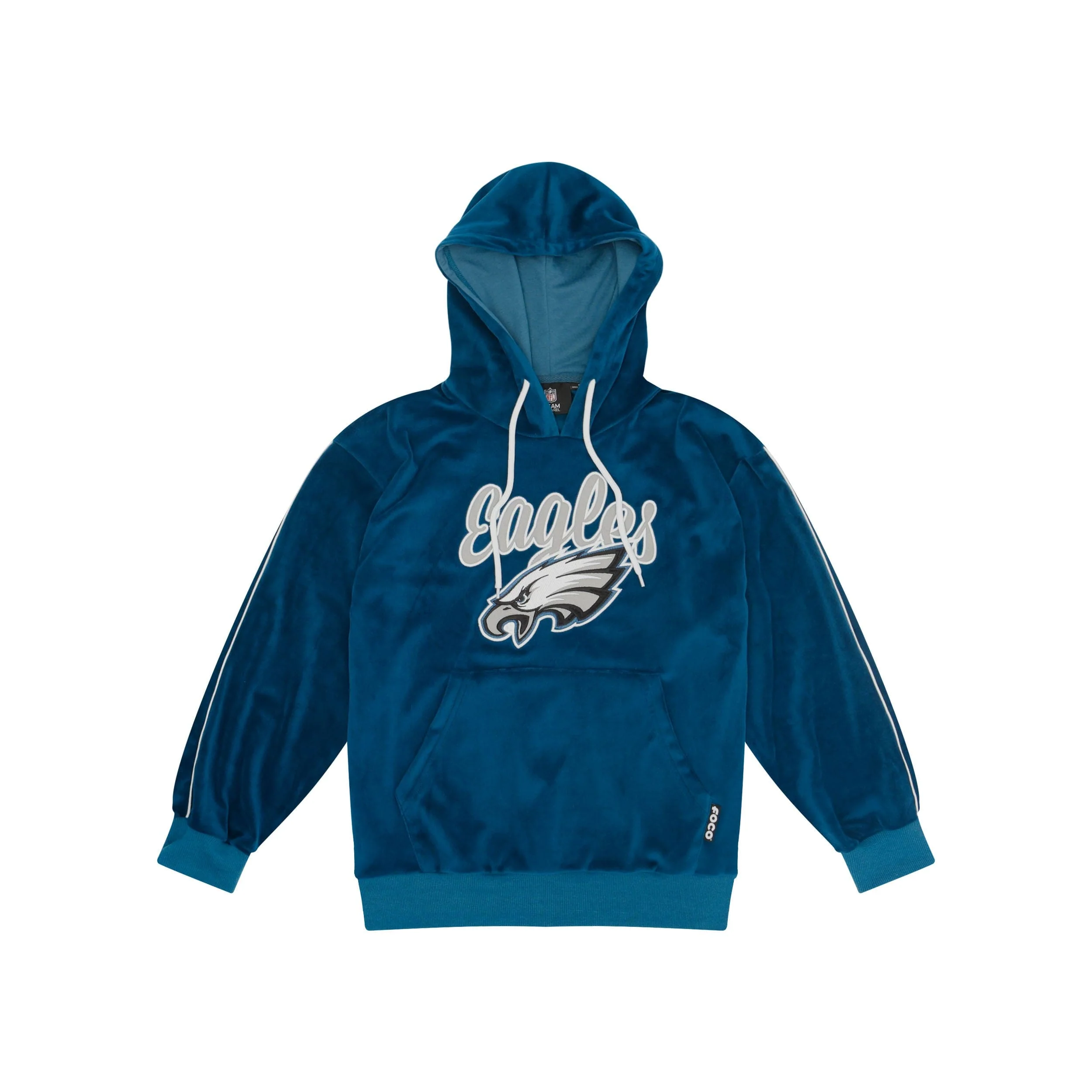 Philadelphia Eagles NFL Womens Velour Hooded Sweatshirt - Image 5