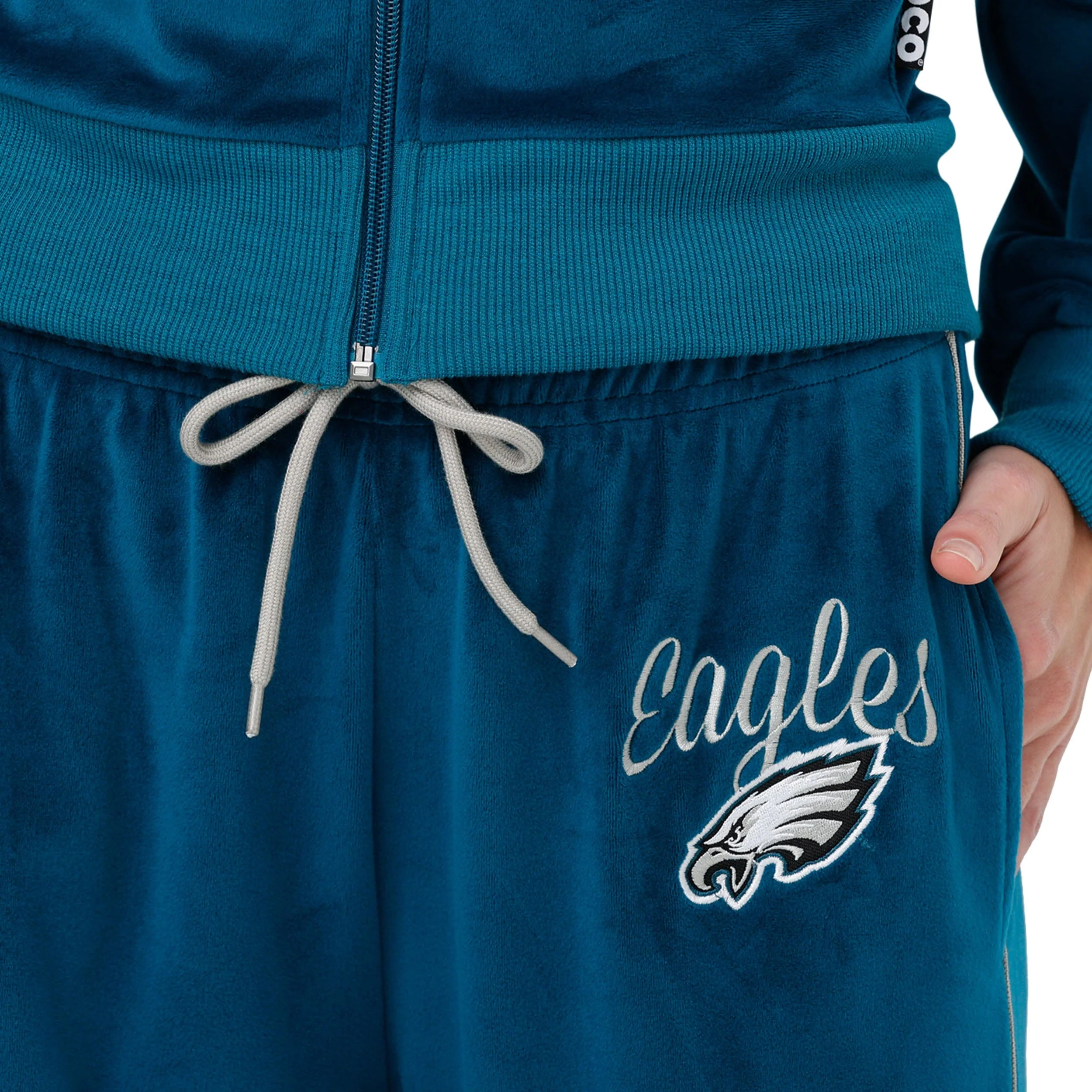 Philadelphia Eagles NFL Womens Velour Pants - Image 3
