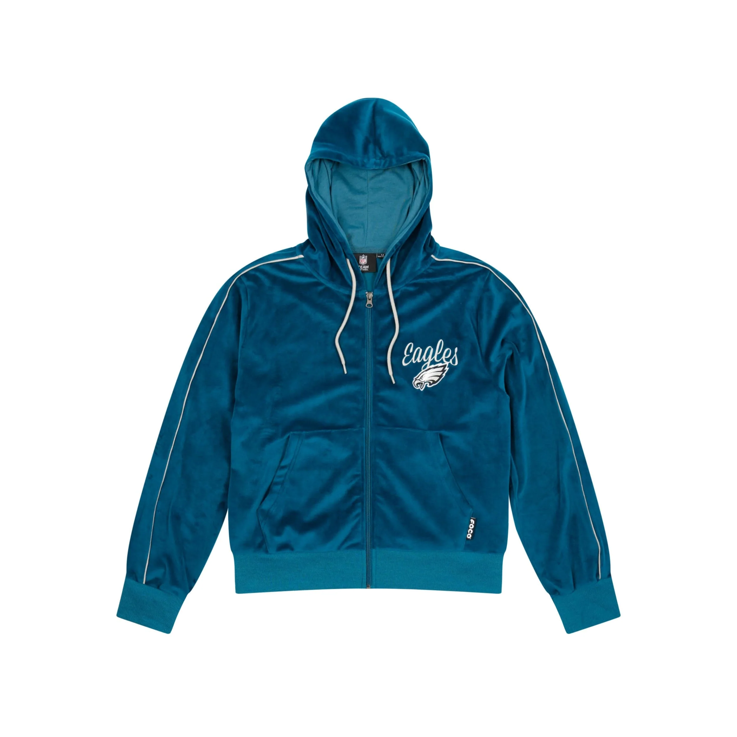 Philadelphia Eagles NFL Womens Velour Zip Up Top - Image 4