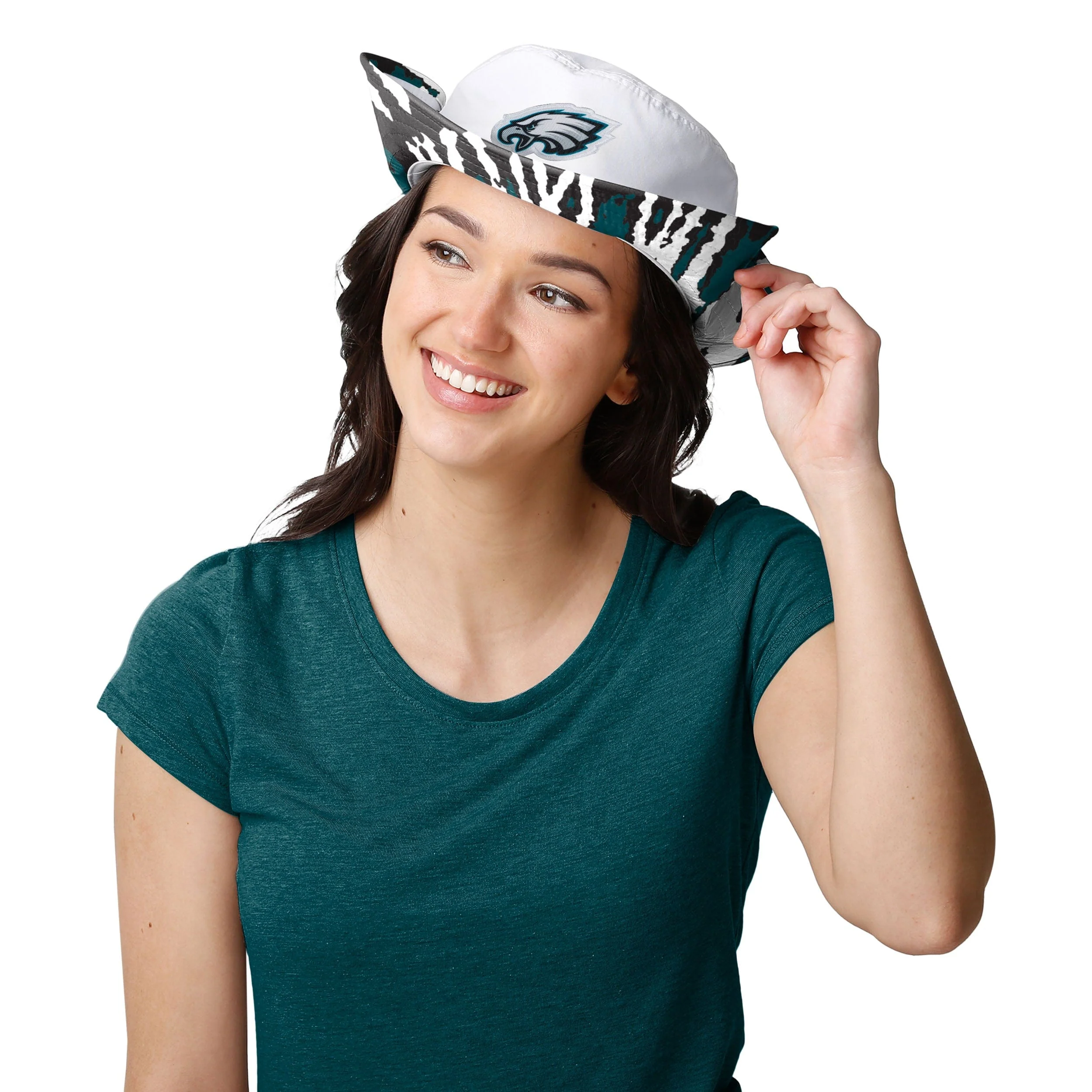 Philadelphia Eagles NFL Womens White Hybrid Boonie Hat - Image 4