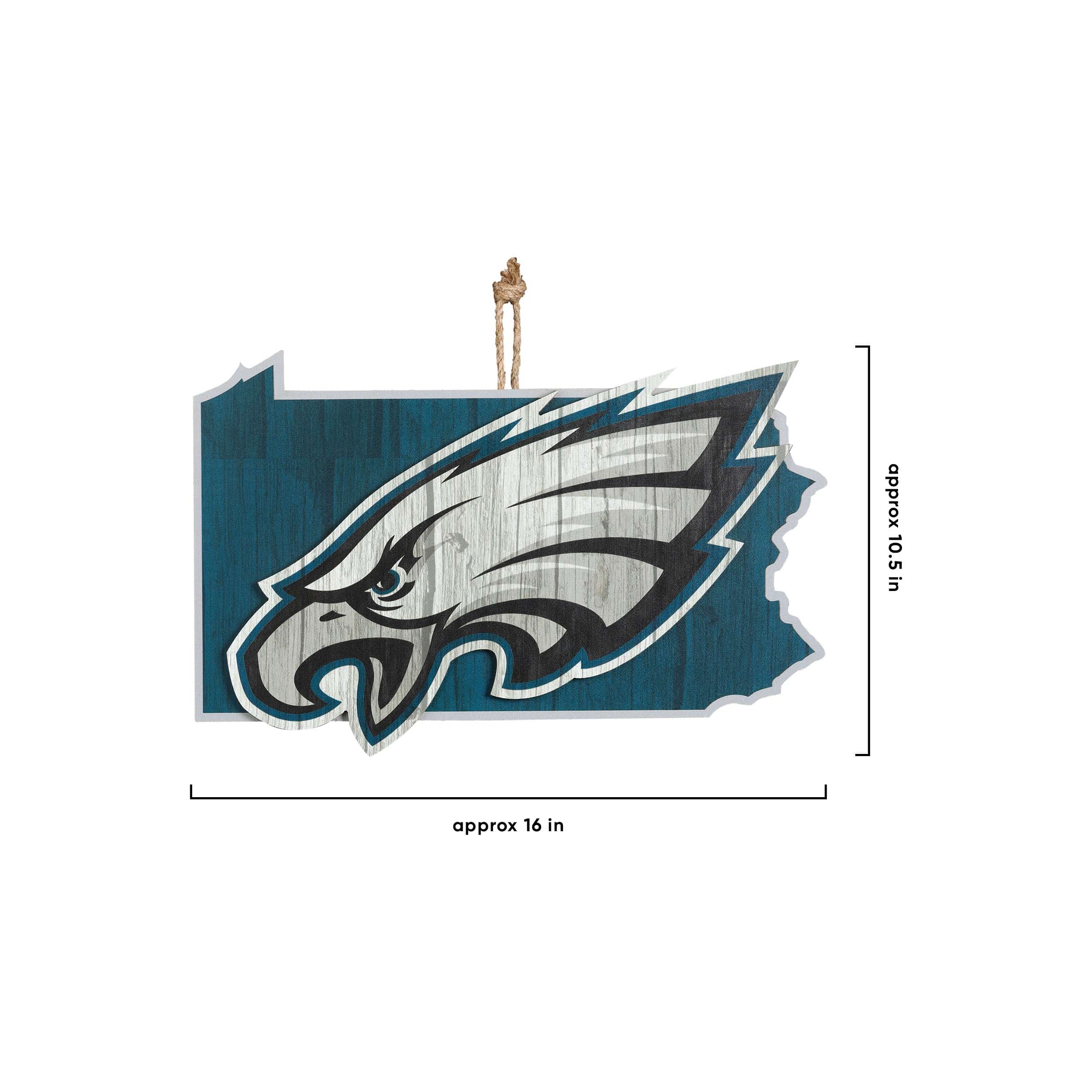 Philadelphia Eagles NFL Wood State Sign - Image 5