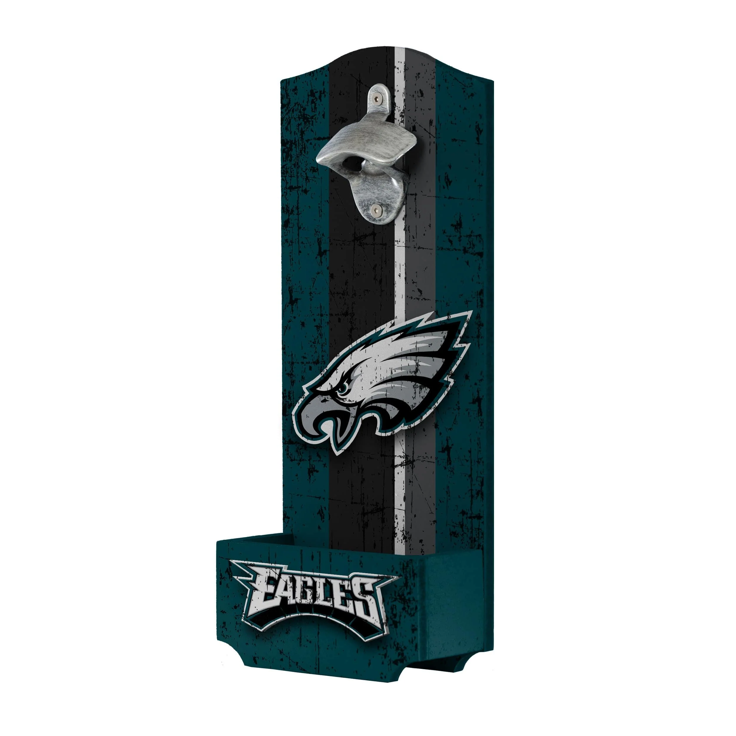 Philadelphia Eagles NFL Wooden Bottle Cap Opener Sign