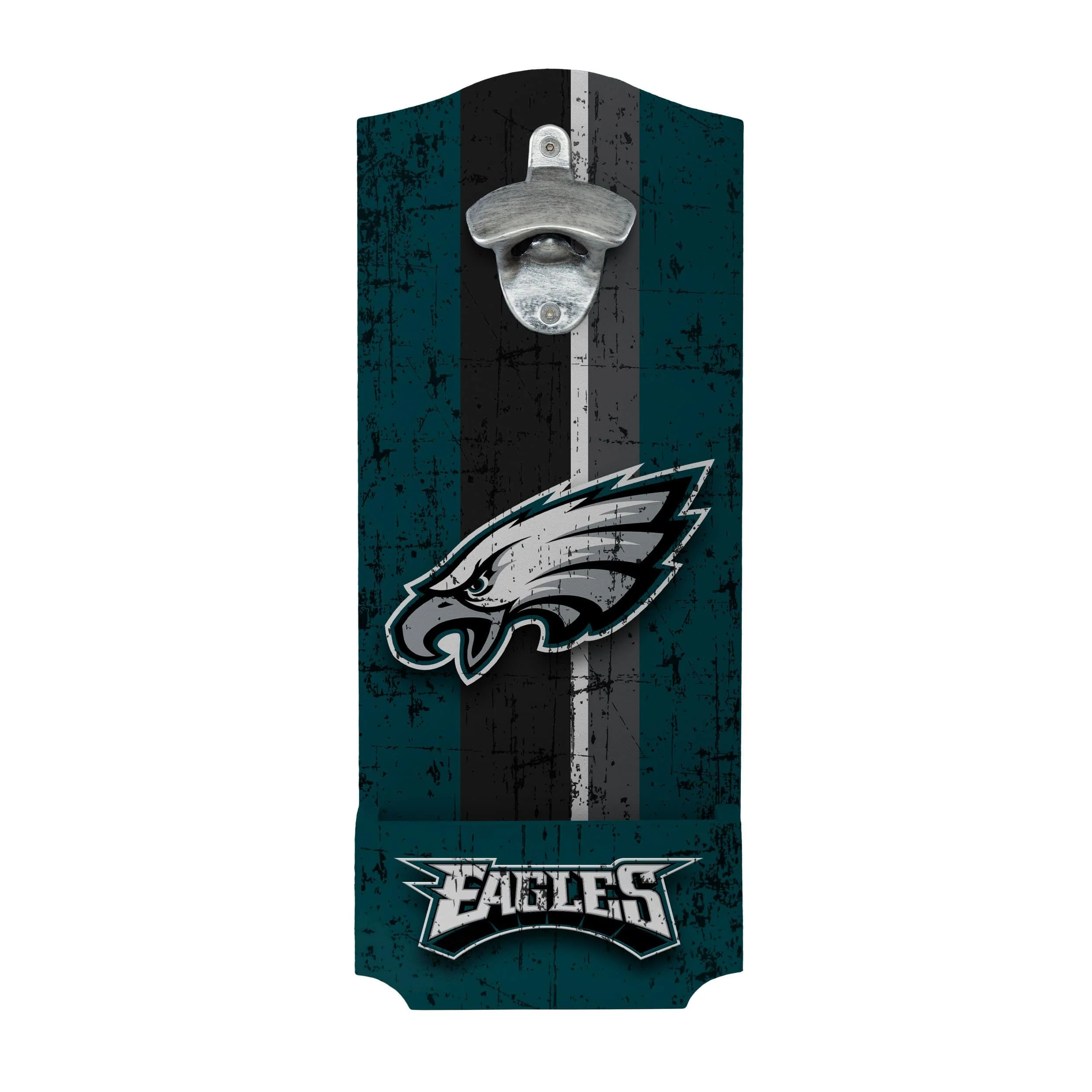 Philadelphia Eagles NFL Wooden Bottle Cap Opener Sign - Image 2