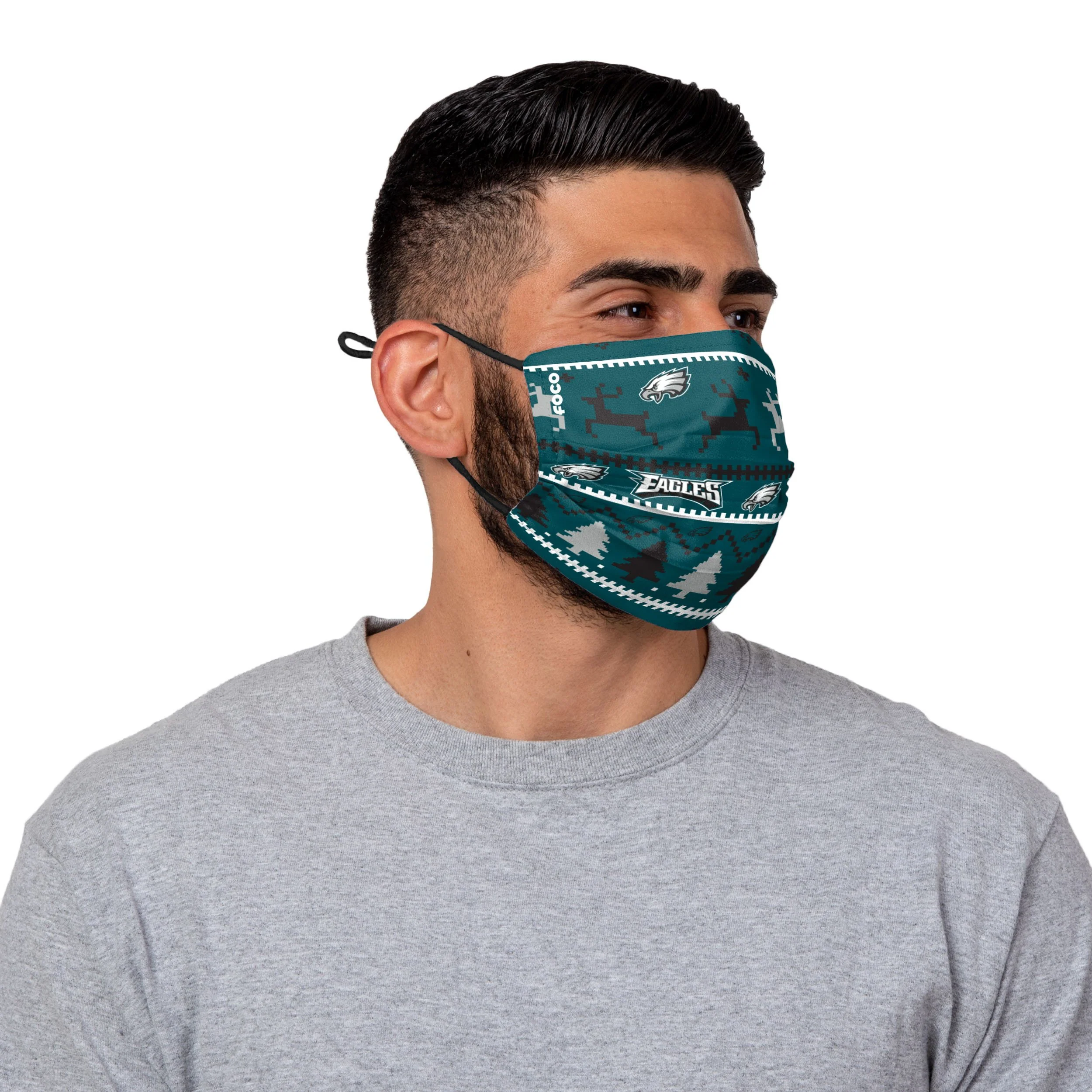 Philadelphia Eagles NFL Wordmark Holiday Adjustable Face Cover - Image 2