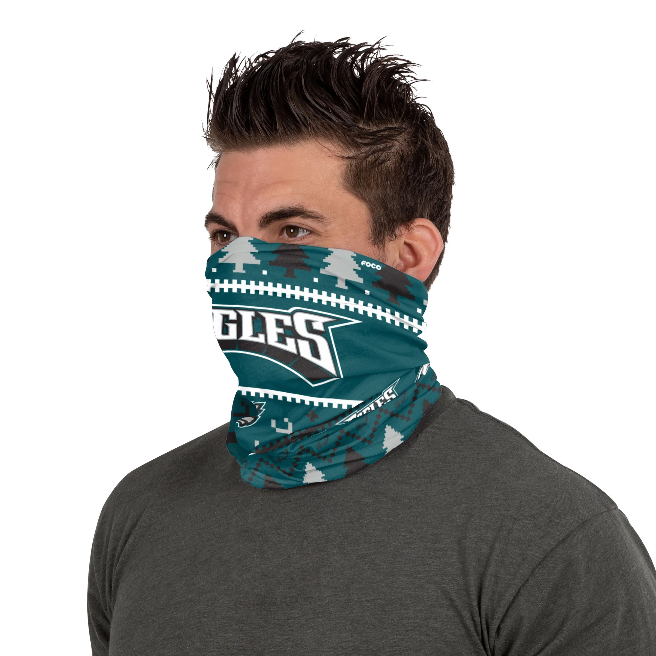 Philadelphia Eagles NFL Wordmark Holiday Gaiter Scarf - Image 3