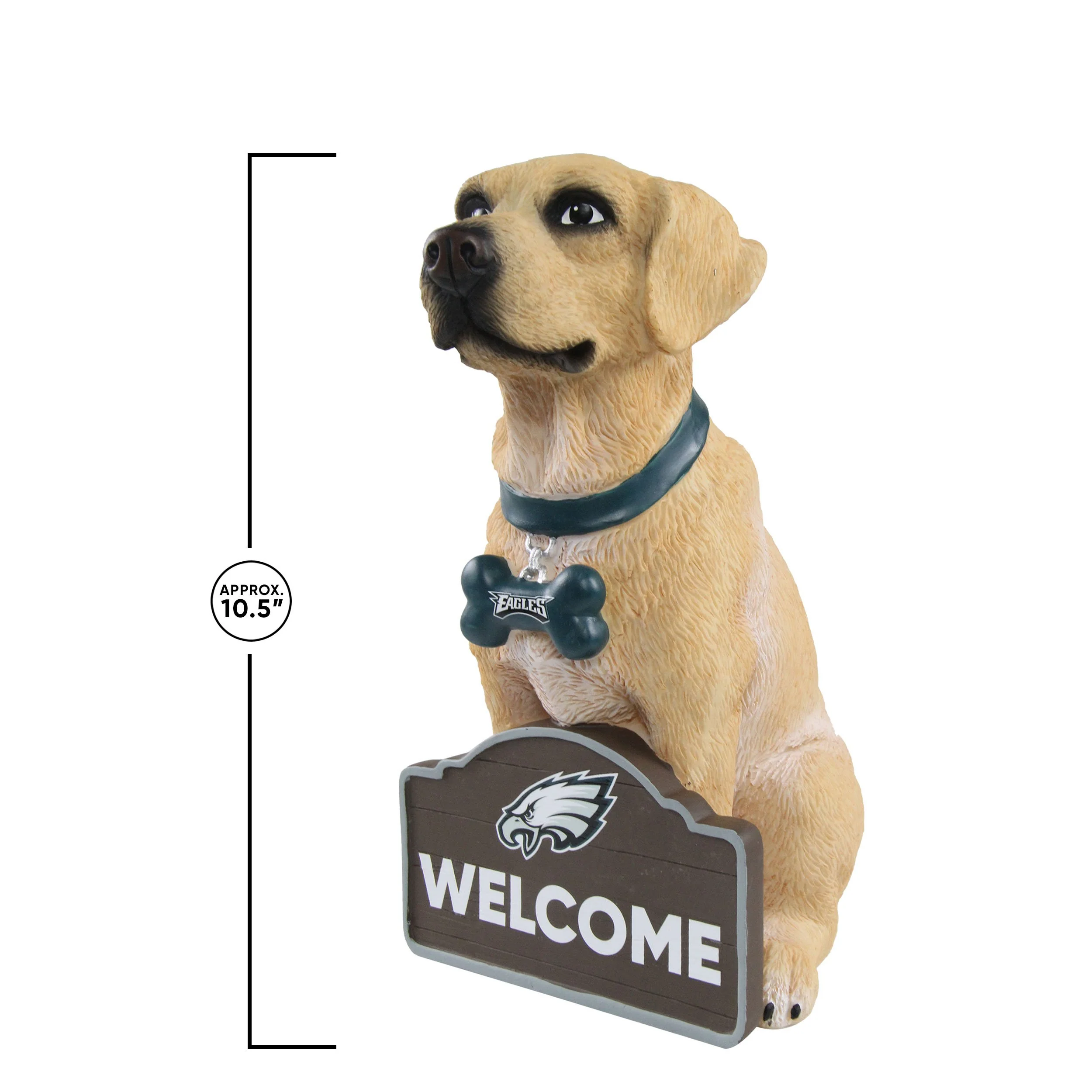 Philadelphia Eagles NFL Yellow Labrador Statue - Image 2