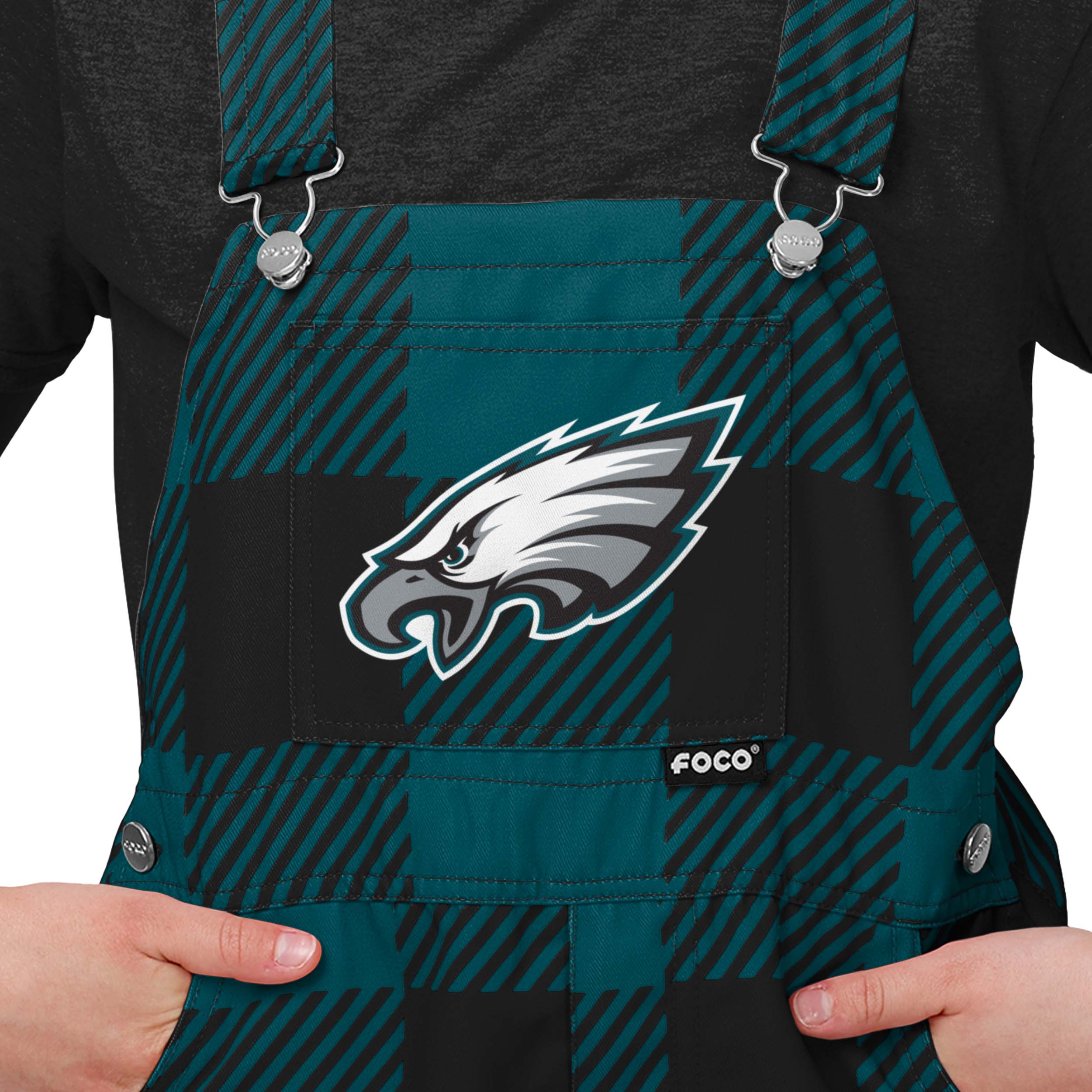 Philadelphia Eagles NFL Youth Plaid Bib Overalls - Image 4