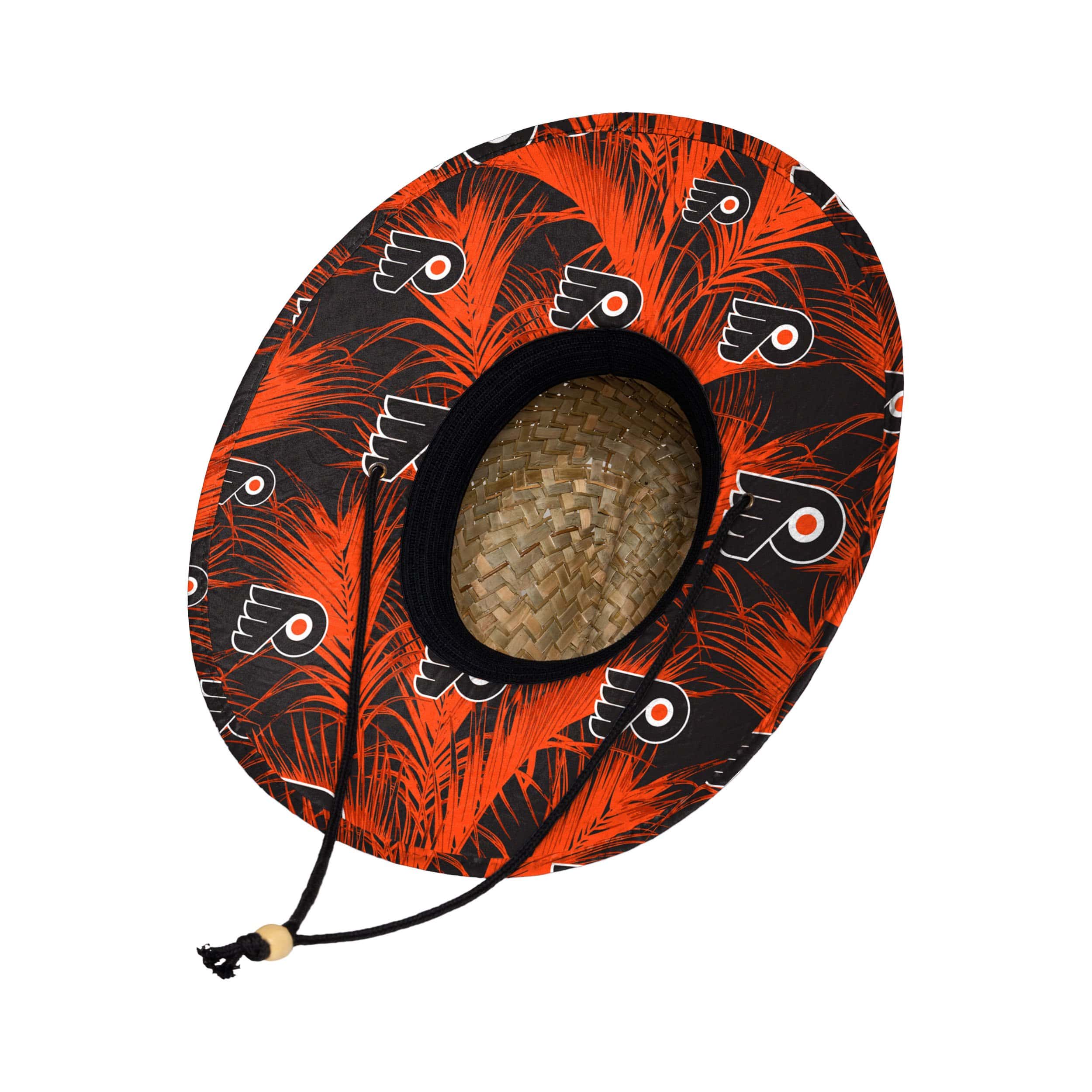 Philadelphia Flyers NHL Floral Straw Hat - Image 2