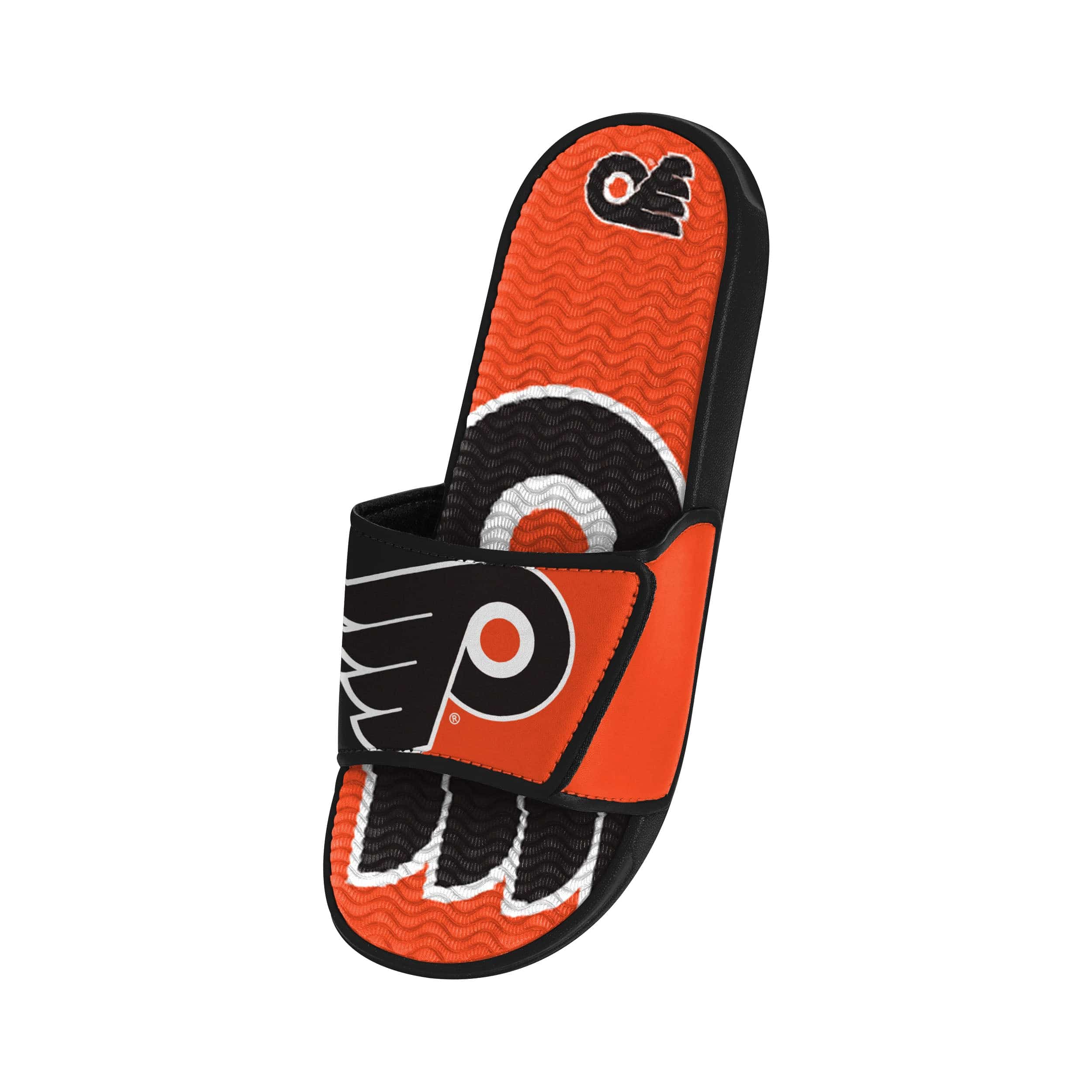 Philadelphia Flyers NHL Mens Colorblock Big Logo Gel Slides - Image 3