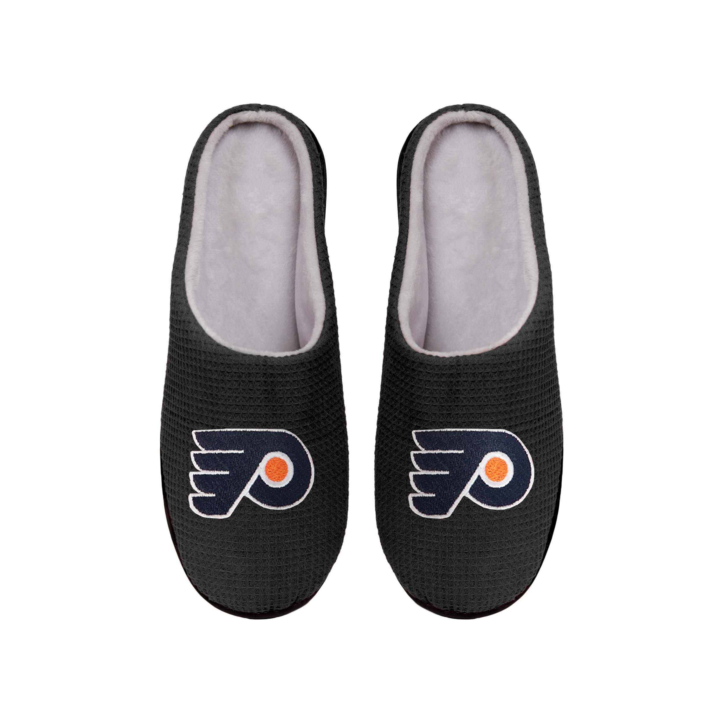 Philadelphia Flyers NHL Mens Memory Foam Slide Slippers - Image 2