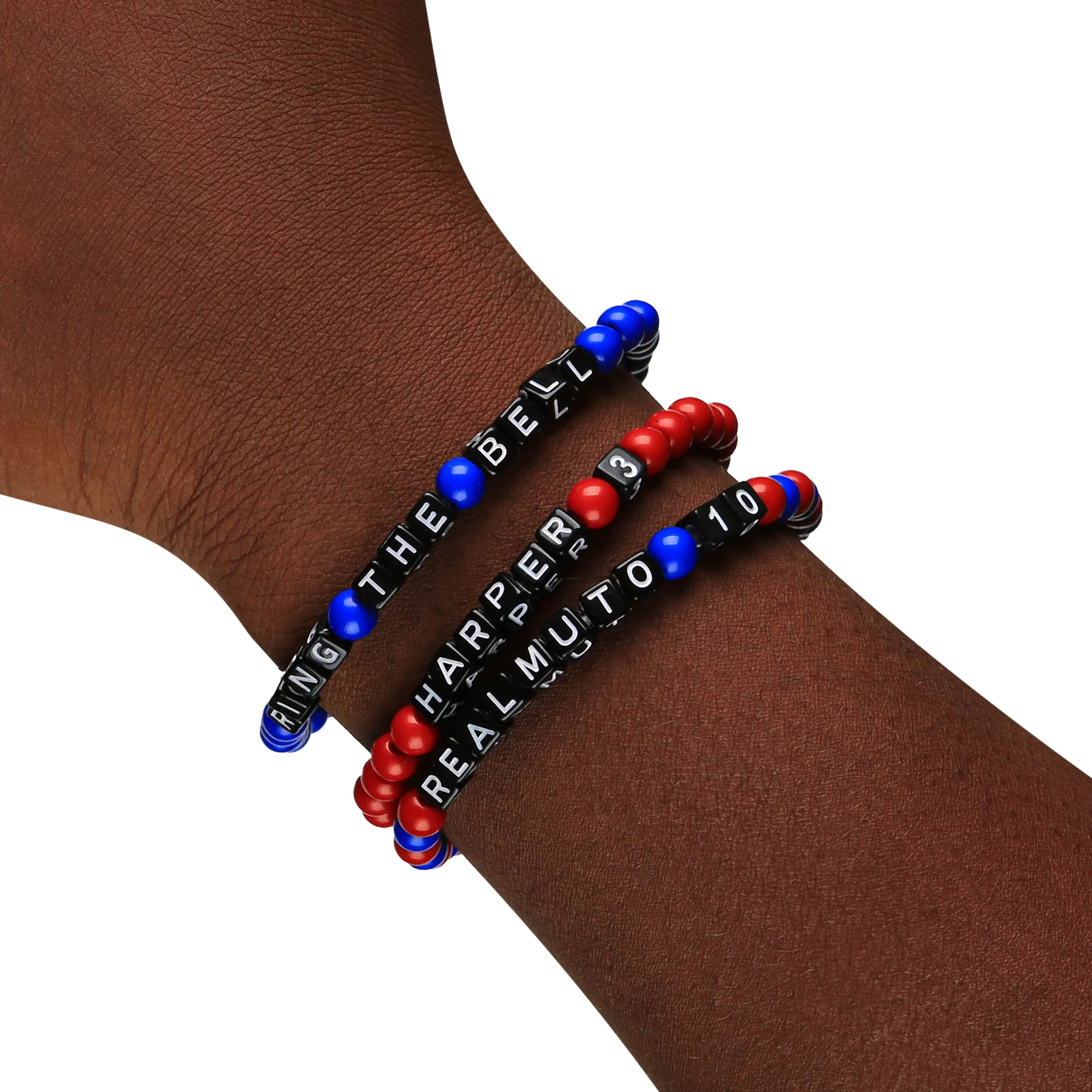 Philadelphia Phillies MLB Bryce Harper & JT Realmuto 3 Pack Player Beaded Friendship Bracelet - Image 4