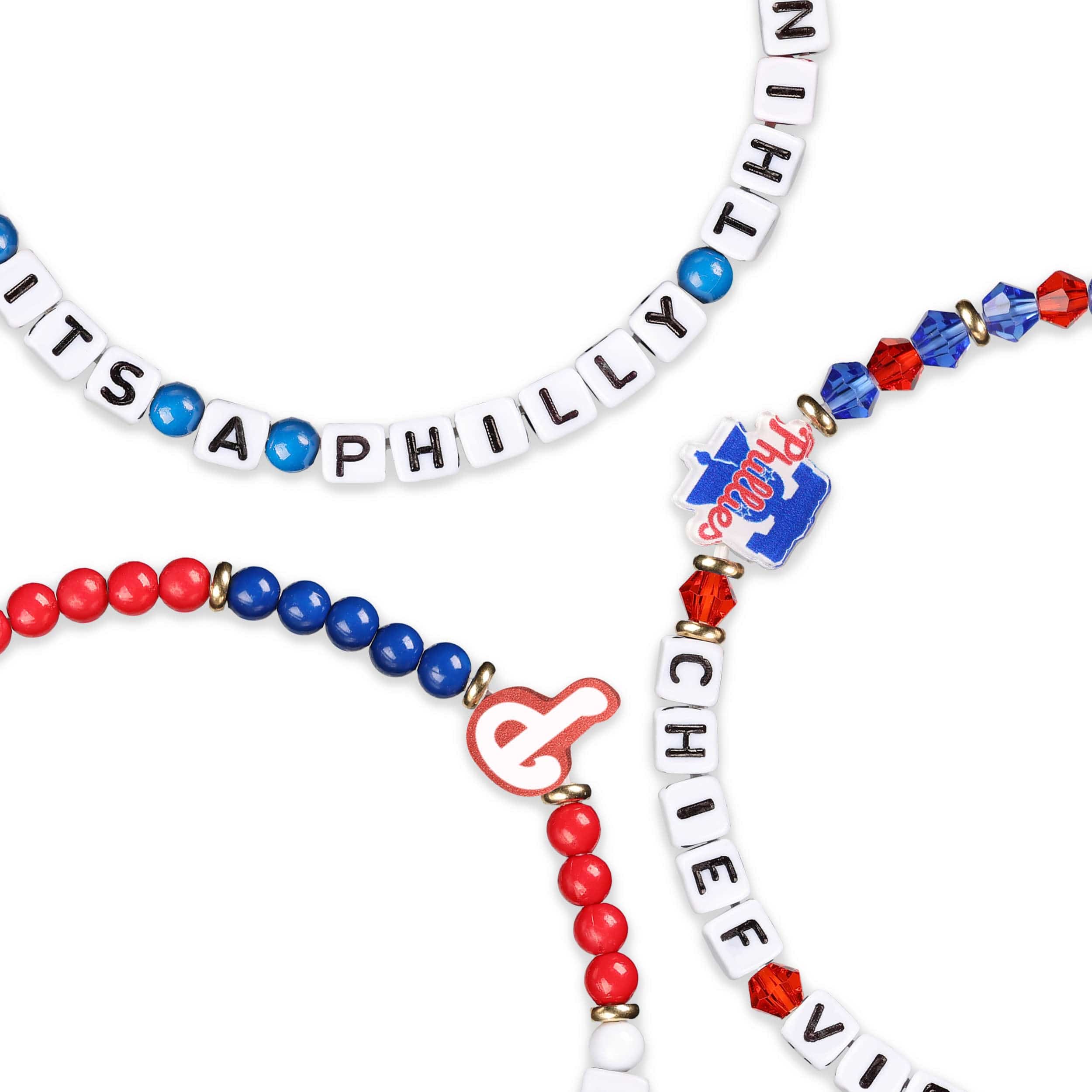Philadelphia Phillies MLB Garrett Stubbs 3 Pack Player Friendship Bracelet - Image 2