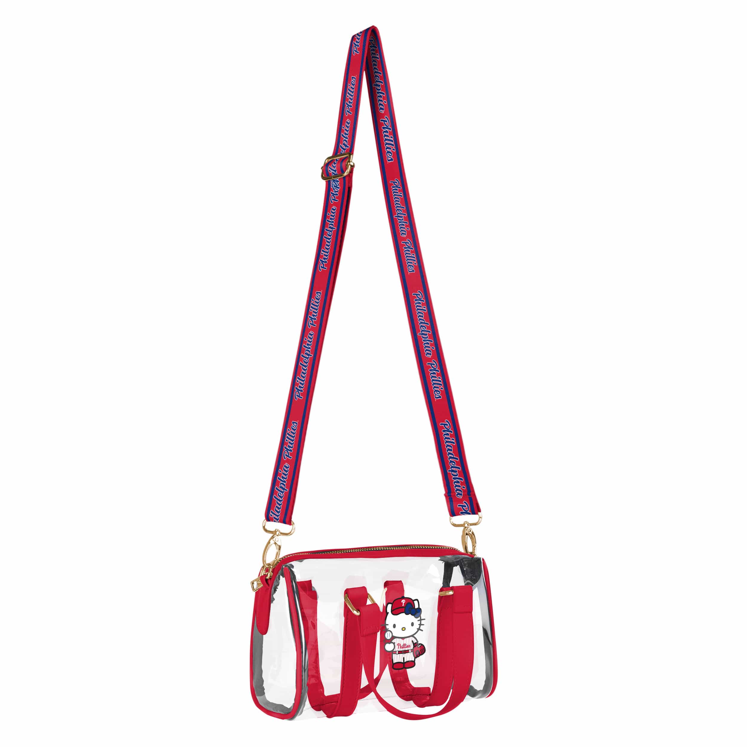 Philadelphia Phillies MLB Hello Kitty® Clear Barrel Bag (PREORDER - SHIPS MID JULY) - Image 2