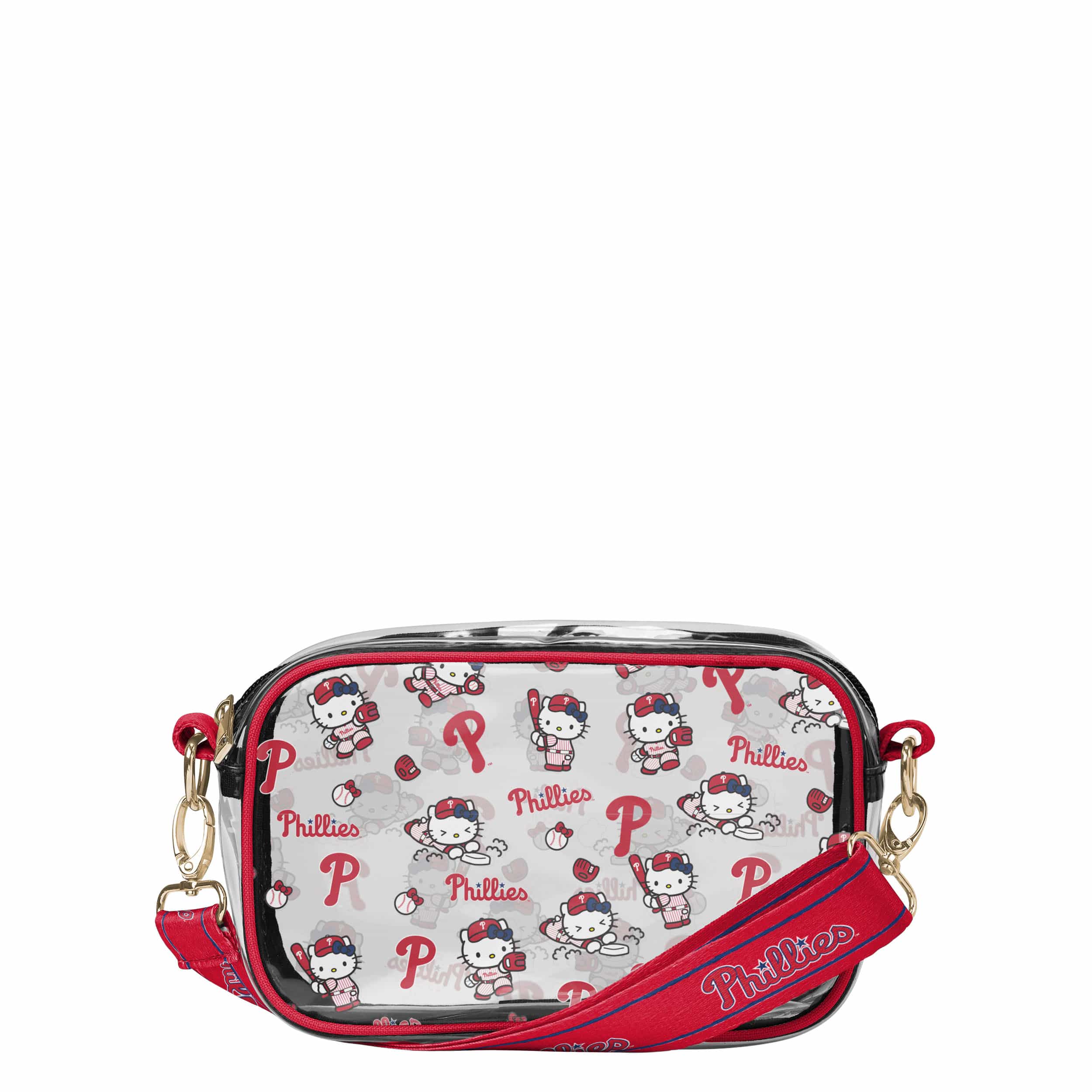 Philadelphia Phillies MLB Hello Kitty® Clear Crossbody Bag (PREORDER - SHIPS EARLY JULY)