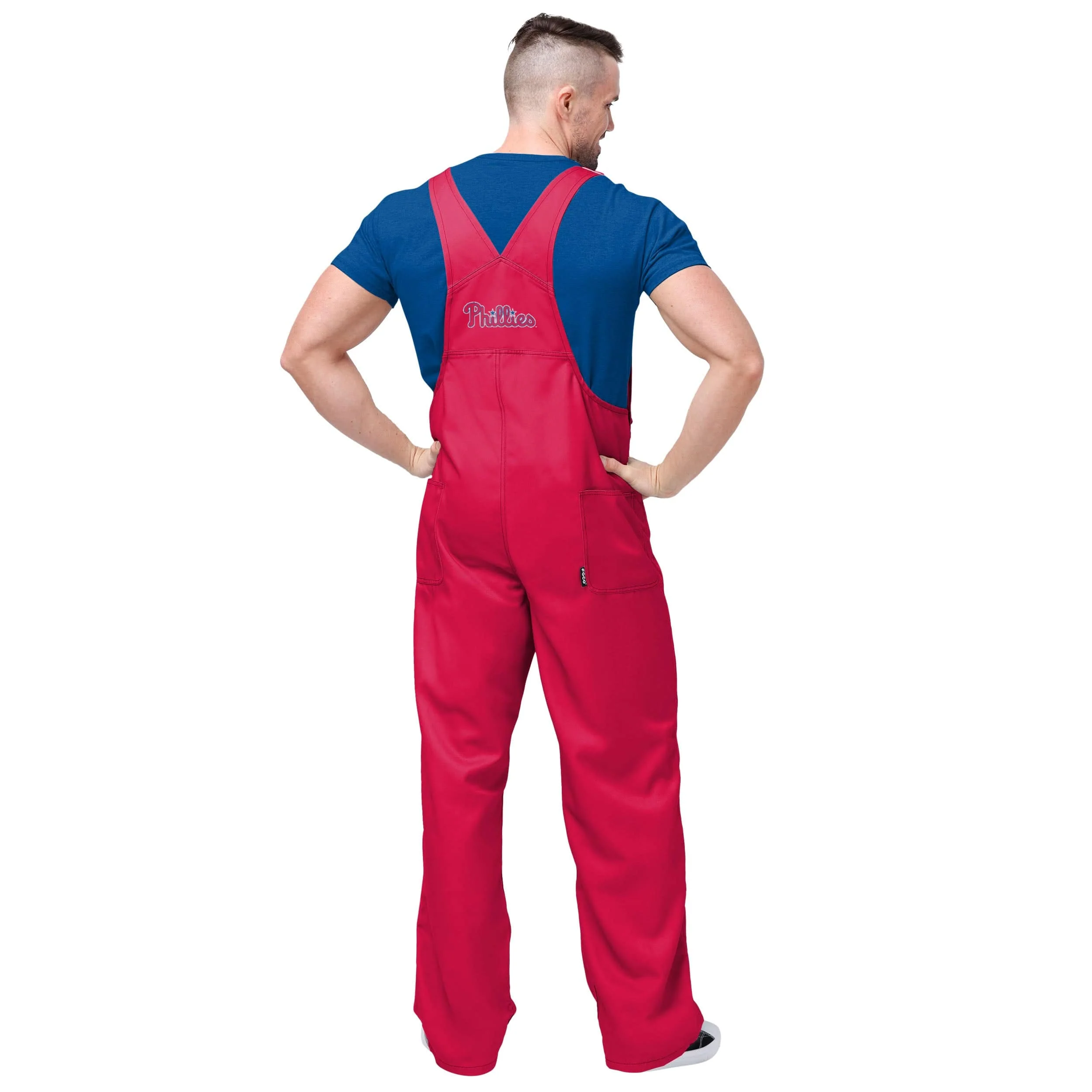 Philadelphia Phillies MLB Mens Big Logo Bib Overalls - Image 2