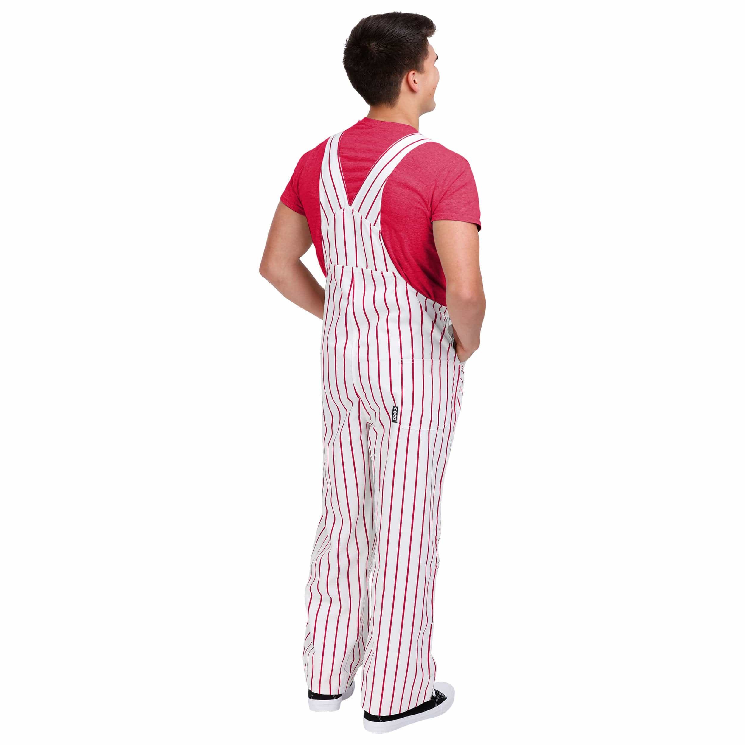 Philadelphia Phillies MLB Mens Pinstripe Bib Overalls - Image 2