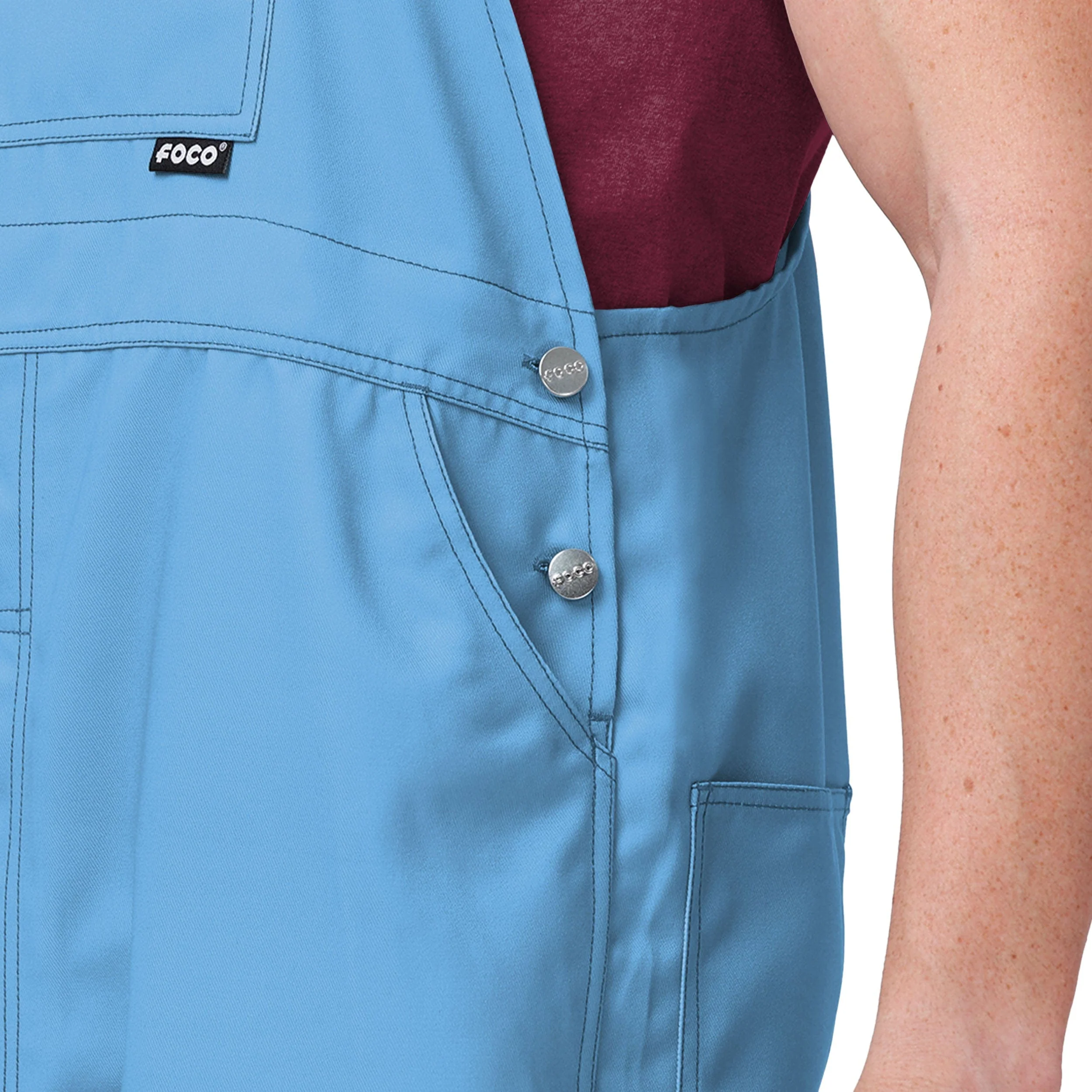 Philadelphia Phillies MLB Mens Powder Blue Big Logo Bib Overalls - Image 5