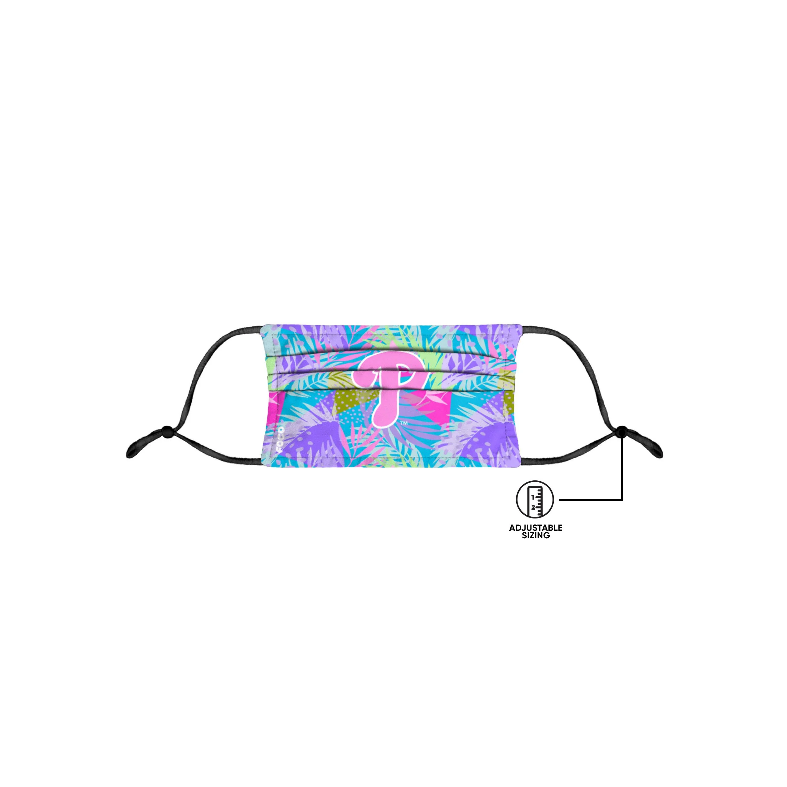 Philadelphia Phillies MLB Neon Floral 3 Pack Face Cover - Image 5