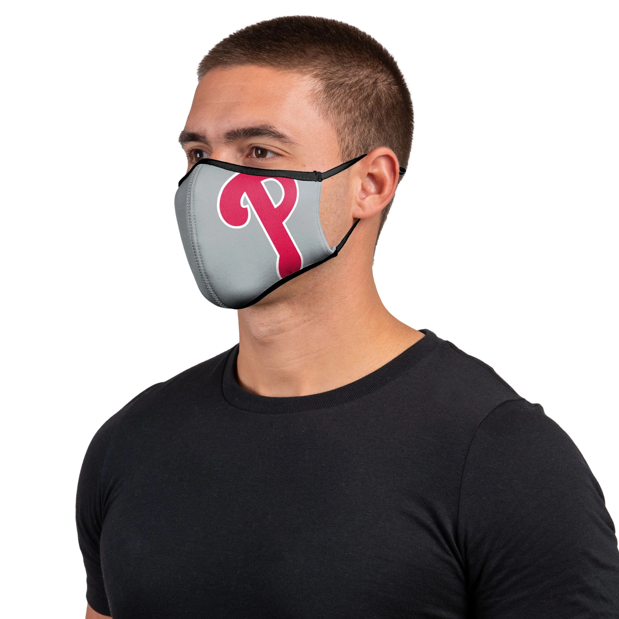 Philadelphia Phillies MLB On-Field Adjustable Gray Sport Face Cover - Image 2