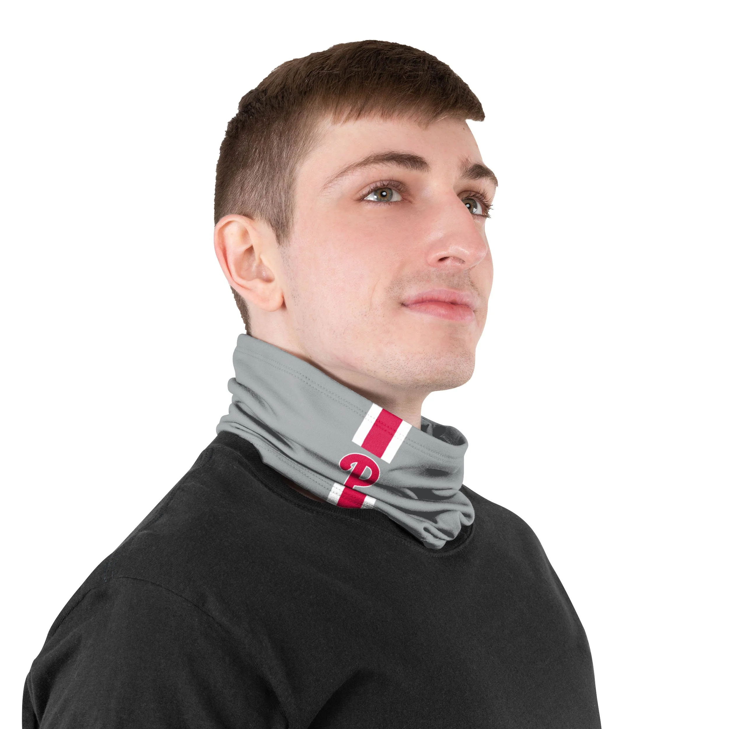 Philadelphia Phillies MLB On-Field Gray UV Gaiter Scarf - Image 4