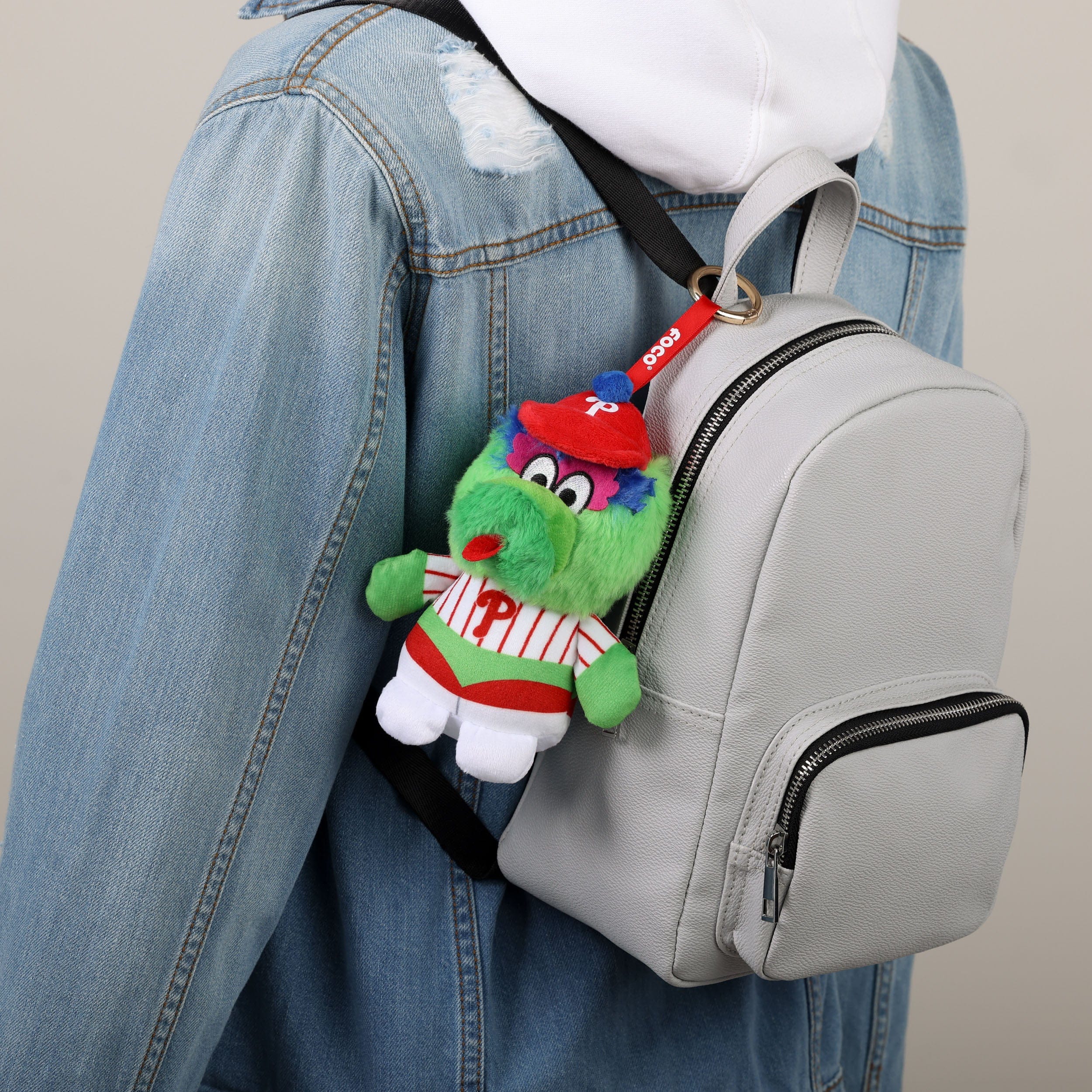 Philadelphia Phillies MLB Plush Teamie Beanie Mascot Bag Charm Keychain - Image 2