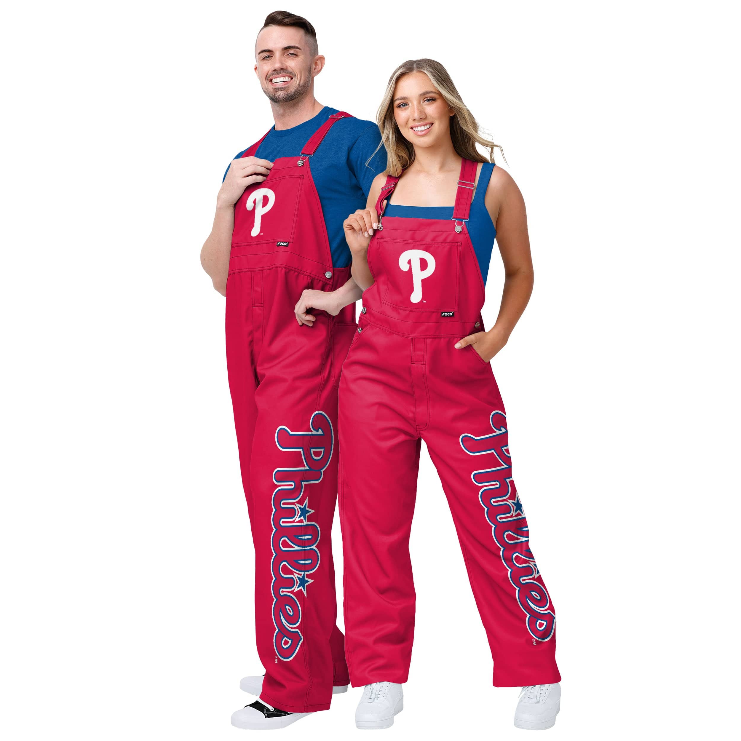 Philadelphia Phillies MLB Womens Big Logo Bib Overalls - Image 3