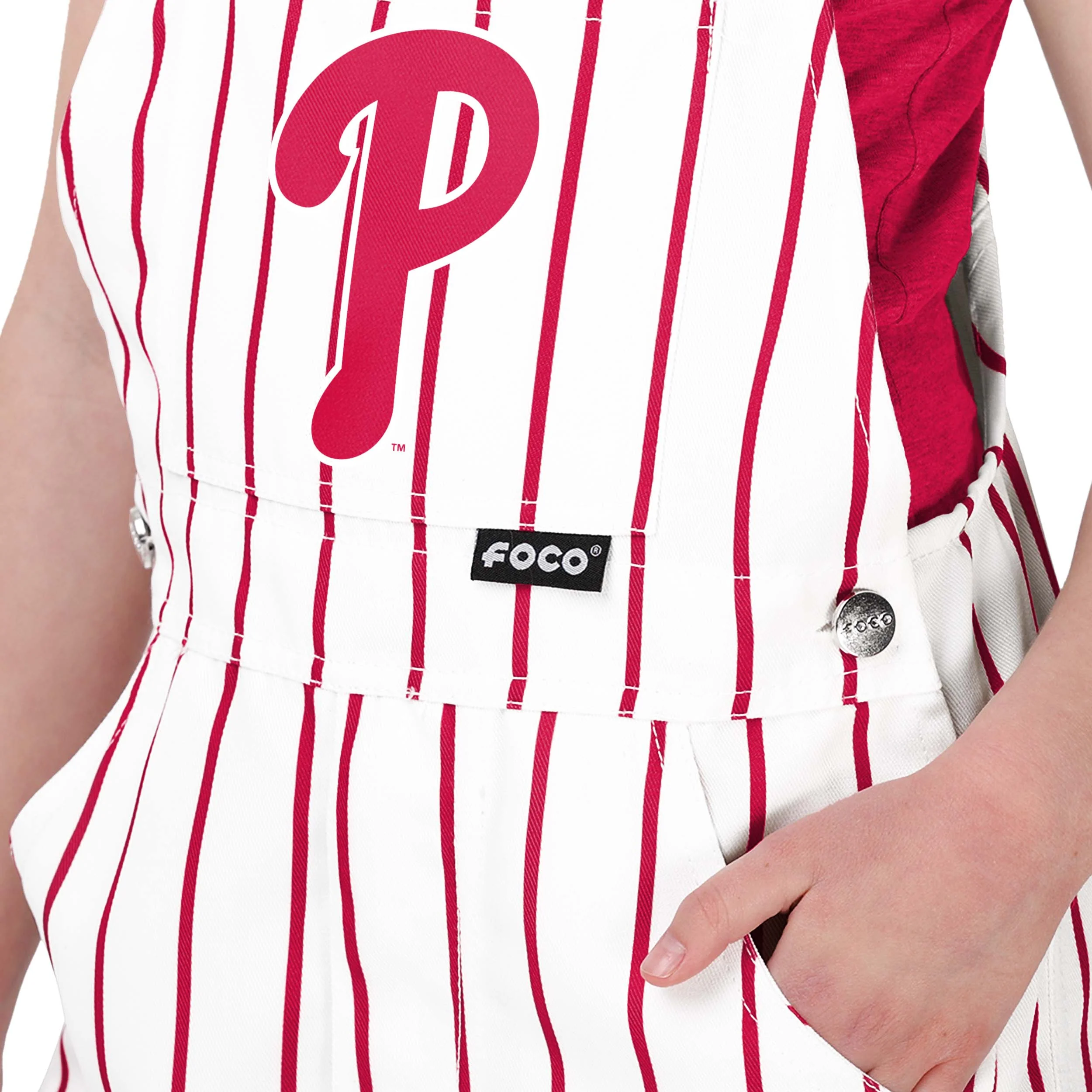 Philadelphia Phillies MLB Youth Pinstripe Bib Overalls - Image 5