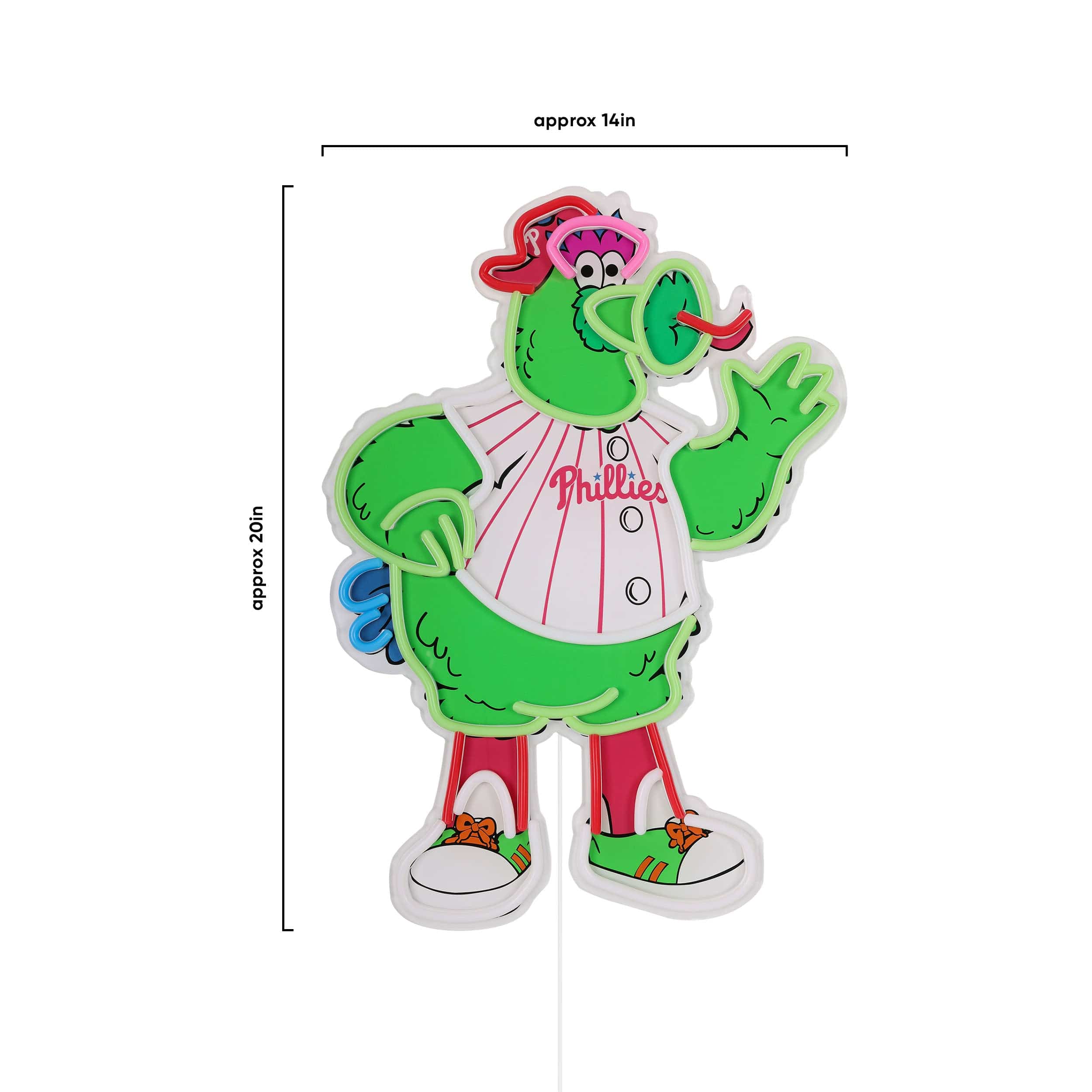 Phillie Phanatic Philadelphia Phillies MLB LED Neon Light Up Mascot Sign - Image 5