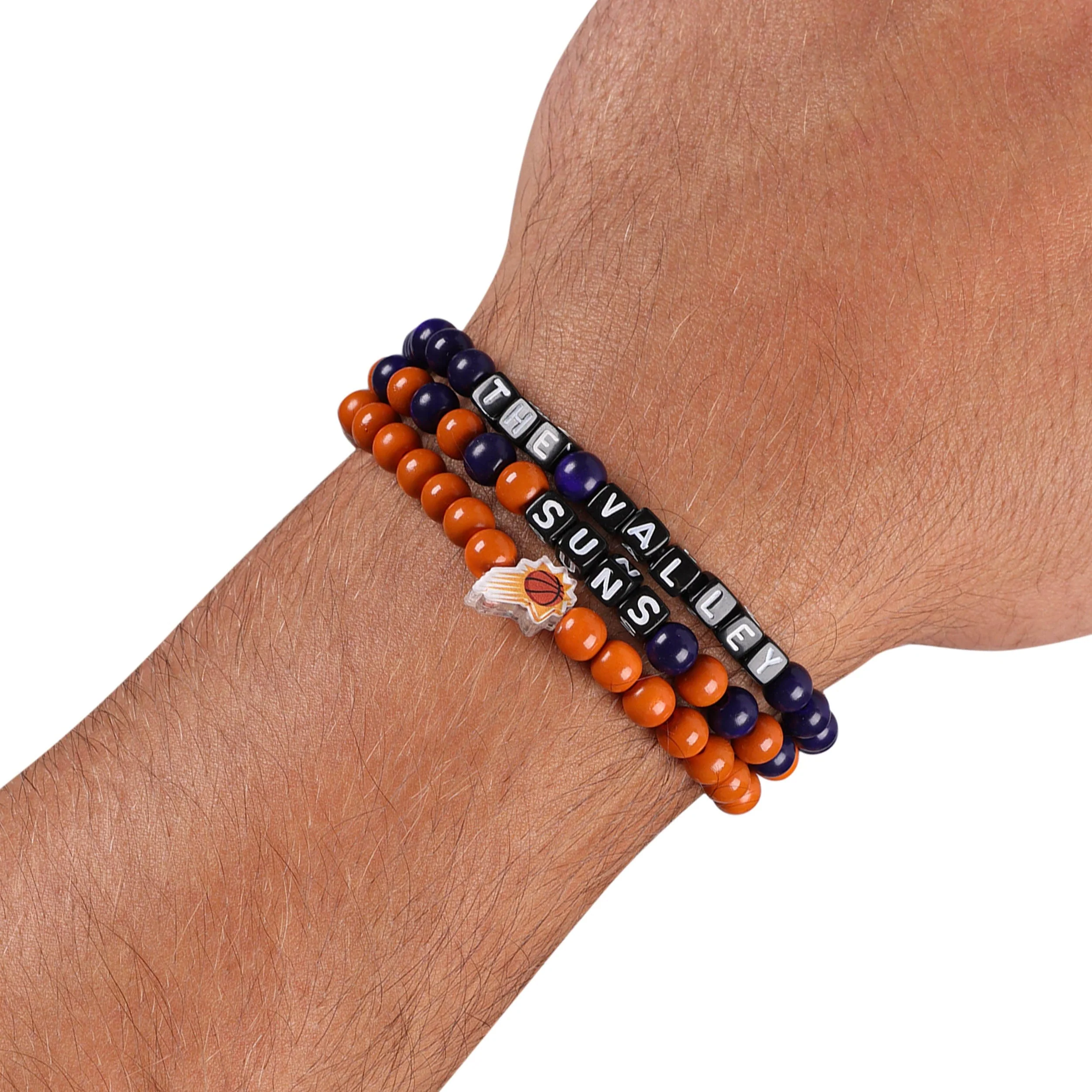 Phoenix Suns NBA 3 Pack Beaded Friendship Bracelet - Image 4