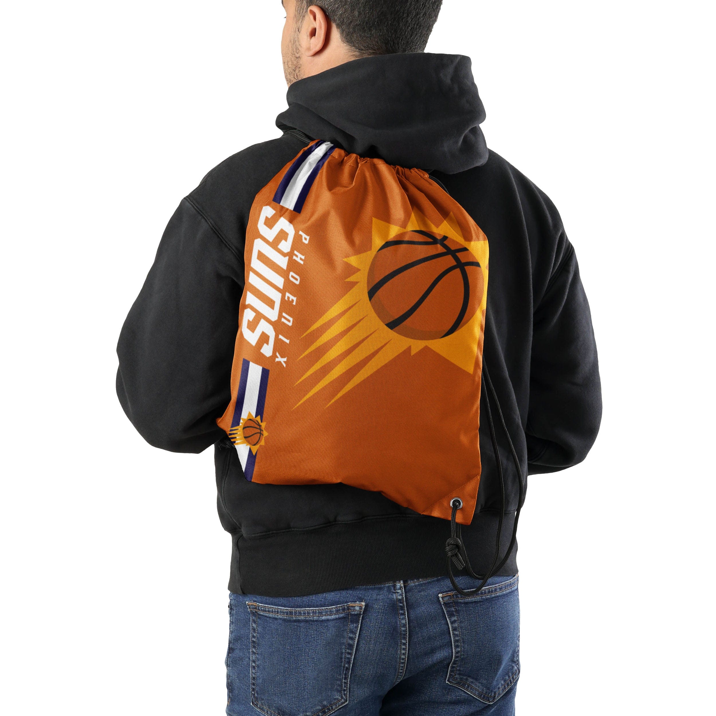 Phoenix Suns NBA Big Logo Drawstring Backpack - Image 2